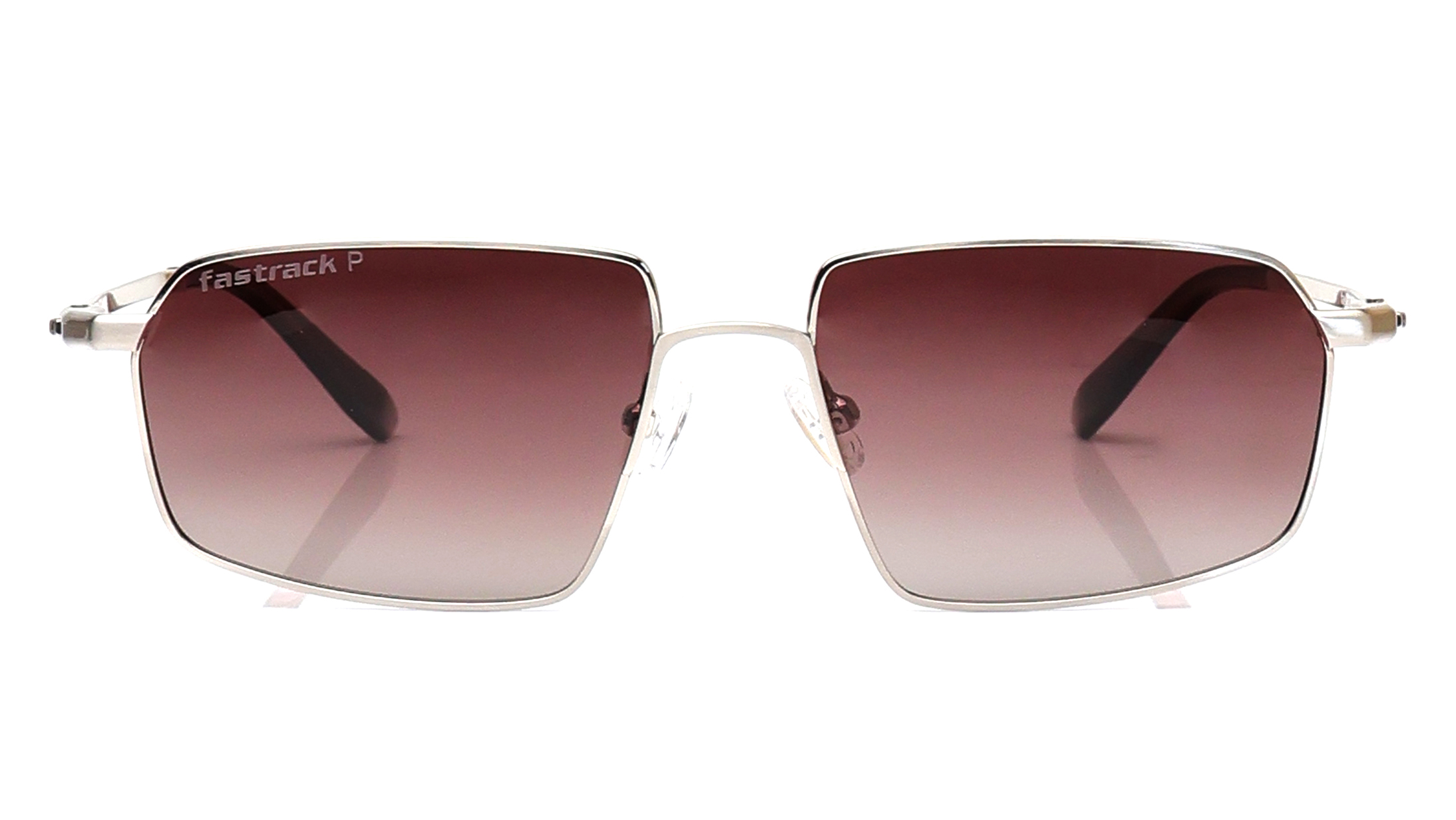 Image 1 of Brown Rectangle Sunglasses for Men from Fastrack Available at Titan Eye+