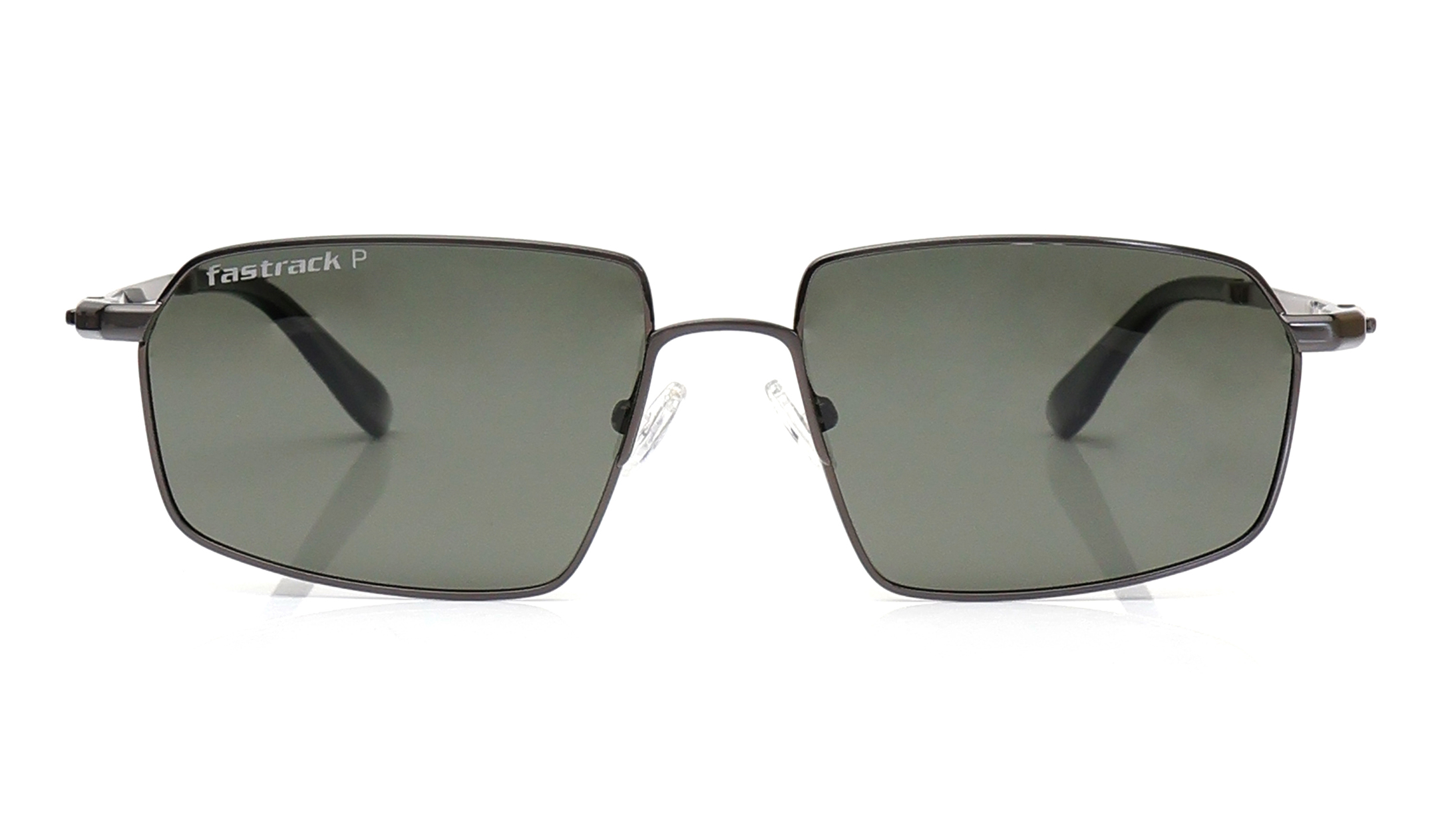 Image 1 of Green Rectangle Sunglasses for Men from Fastrack Available at Titan Eye+