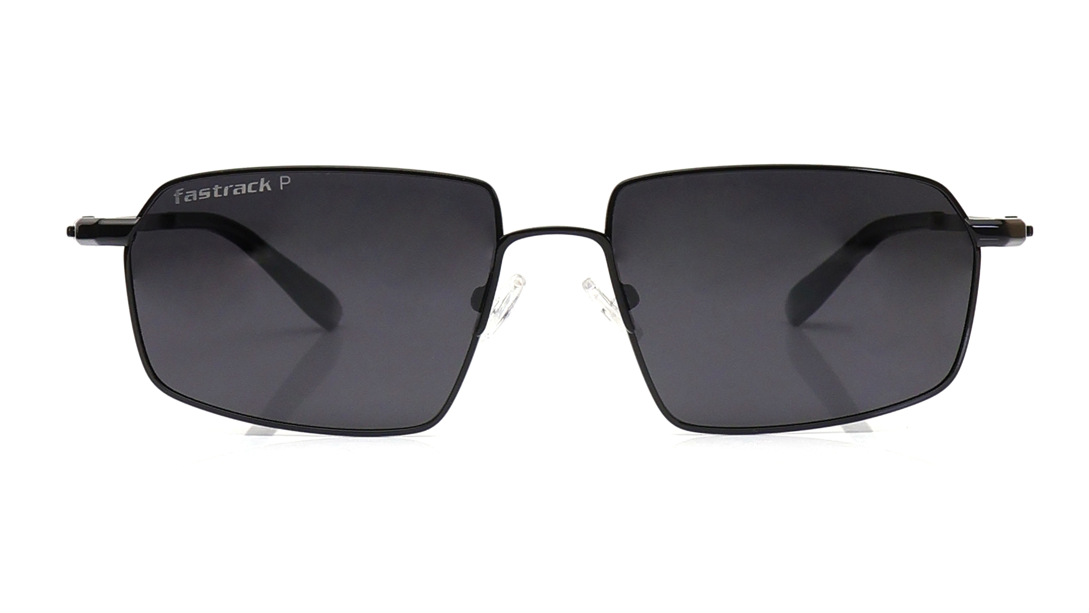 Image 1 of Grey Rectangle Sunglasses for Men from Fastrack Available at Titan Eye+