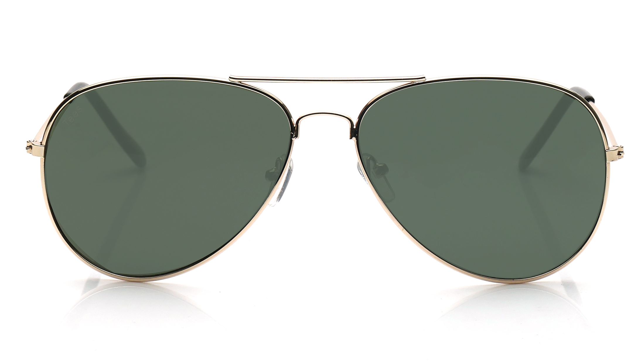 Image 1 of Green Aviator Sunglasses for Men and Women from Tees By Fastrack Available at Titan Eye+