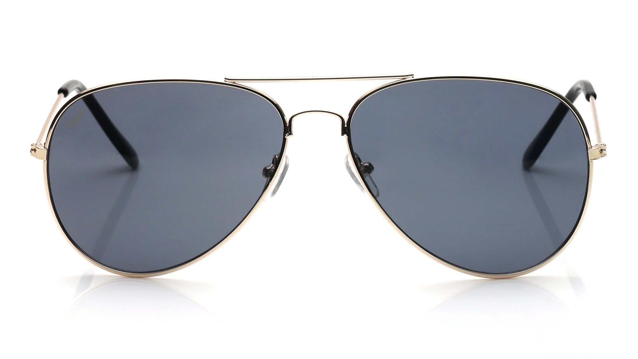 Image 1 of Grey Aviator Sunglasses for Men and Women from Tees By Fastrack Available at Titan Eye+