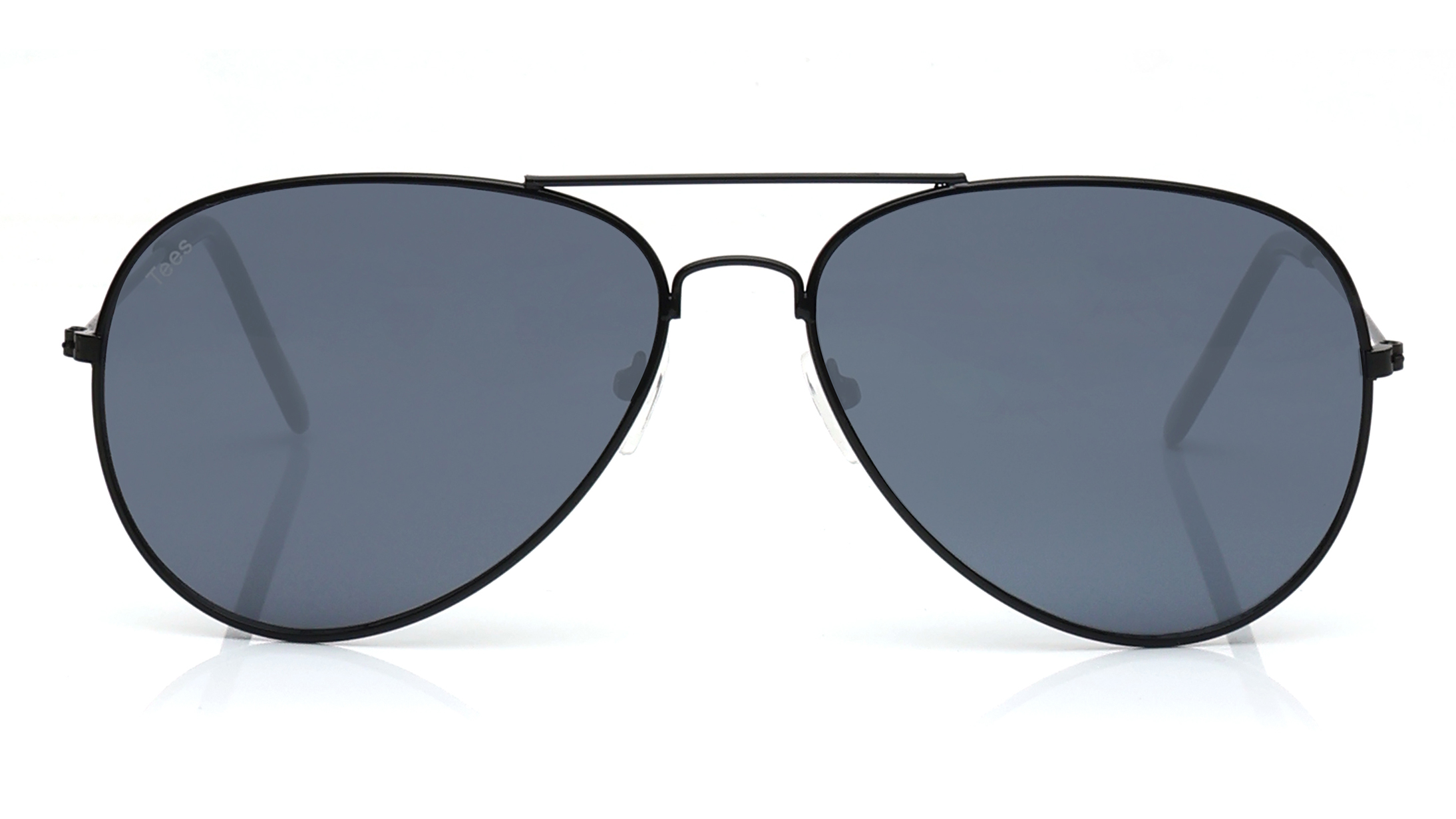 Image 1 of Grey Aviator Sunglasses for Men and Women from Tees By Fastrack Available at Titan Eye+