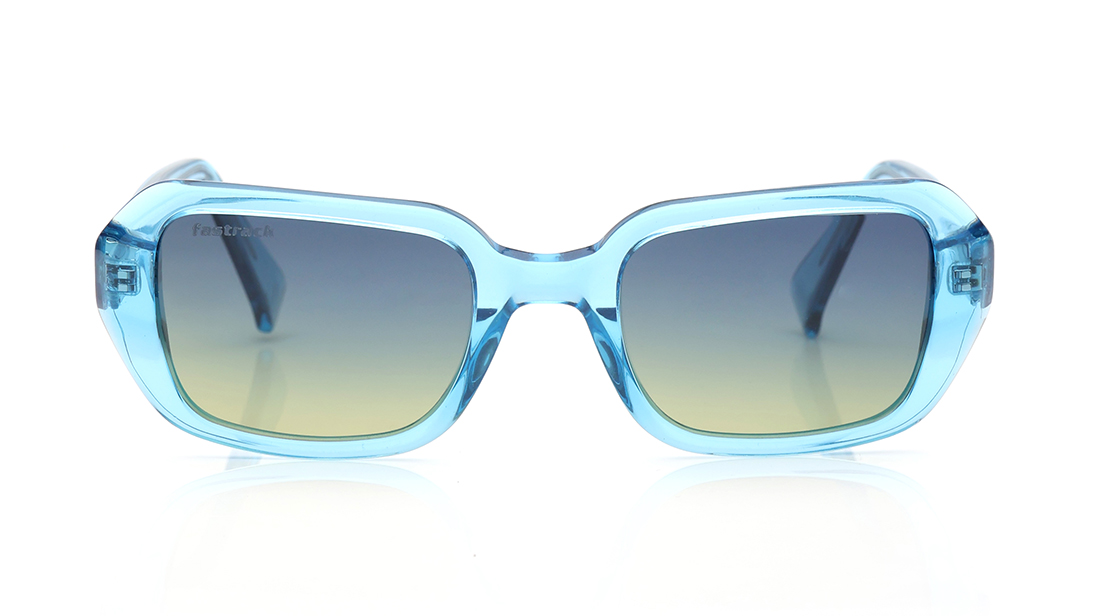 Image 1 of Blue Geometric Polarized Sunglasses for Women from Fastrack Available at Titan Eye+