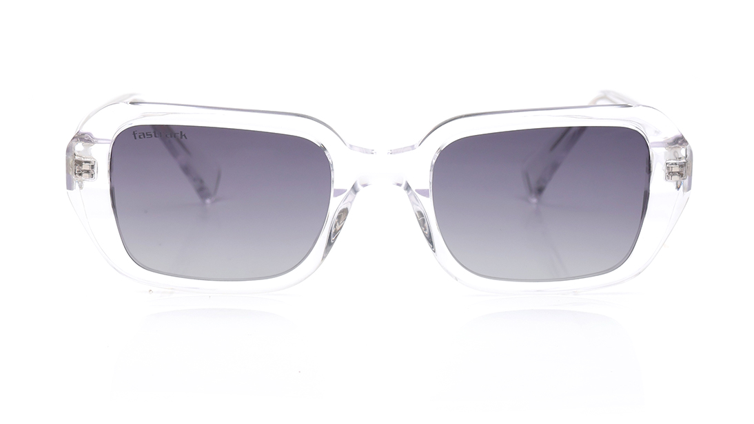 Image 1 of Smoke Geometric Polarized Sunglasses for Women from Fastrack Available at Titan Eye+