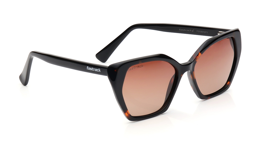 Brown Cateye Polarized Sunglasses for Women