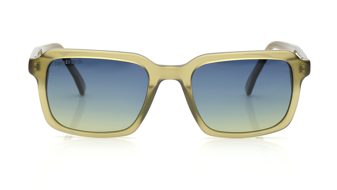 Image 1 of Blue Geometric Polarized Sunglasses for Men from Fastrack Available at Titan Eye+