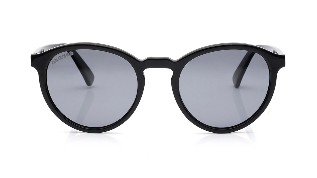 Image 1 of Grey Round Polarized Sunglasses for Men and Women from Fastrack Available at Titan Eye+