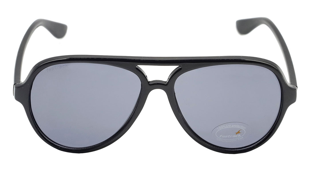 Image 1 of Grey Aviator Sunglasses for Men from Fastrack Available at Titan Eye+