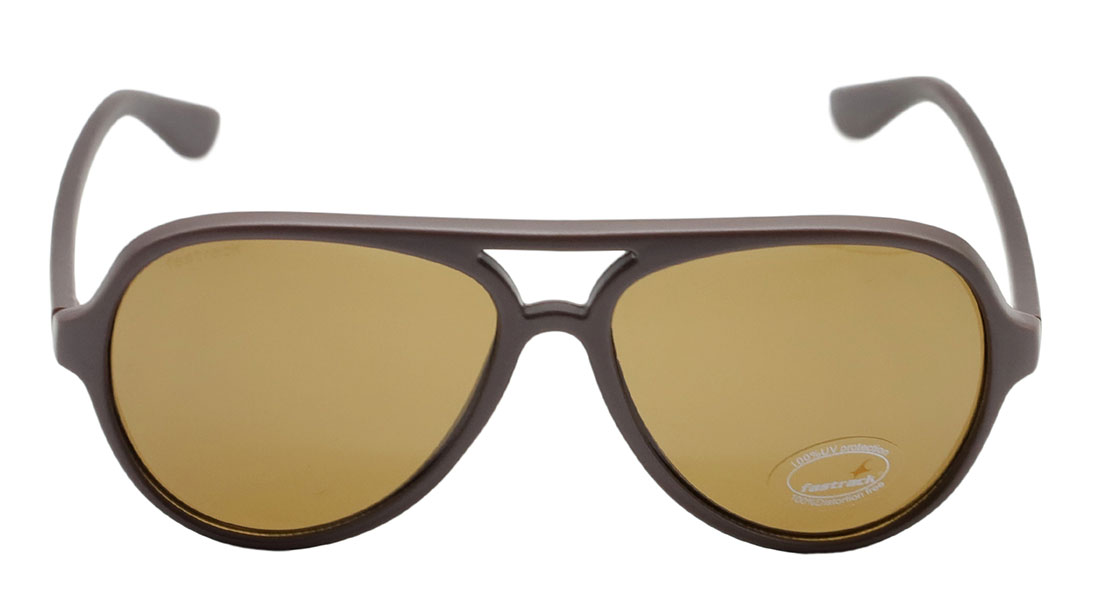 Image 1 of Brown Aviator Sunglasses for Men from Fastrack Available at Titan Eye+