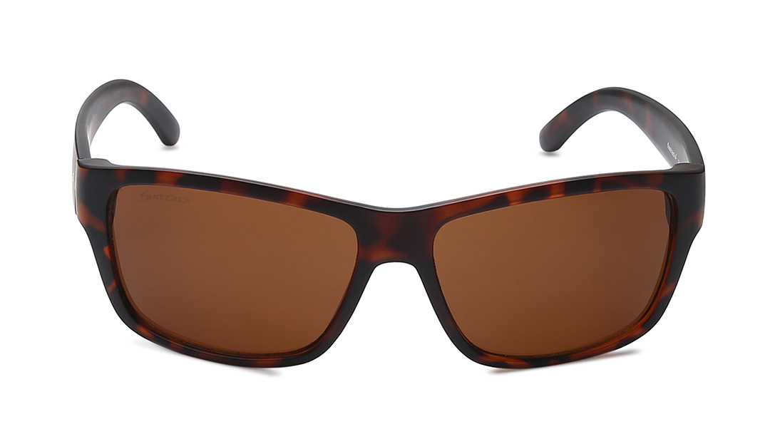 Image 1 of Brown Wayfarer Sunglasses for Men and Women from Fastrack Available at Titan Eye+