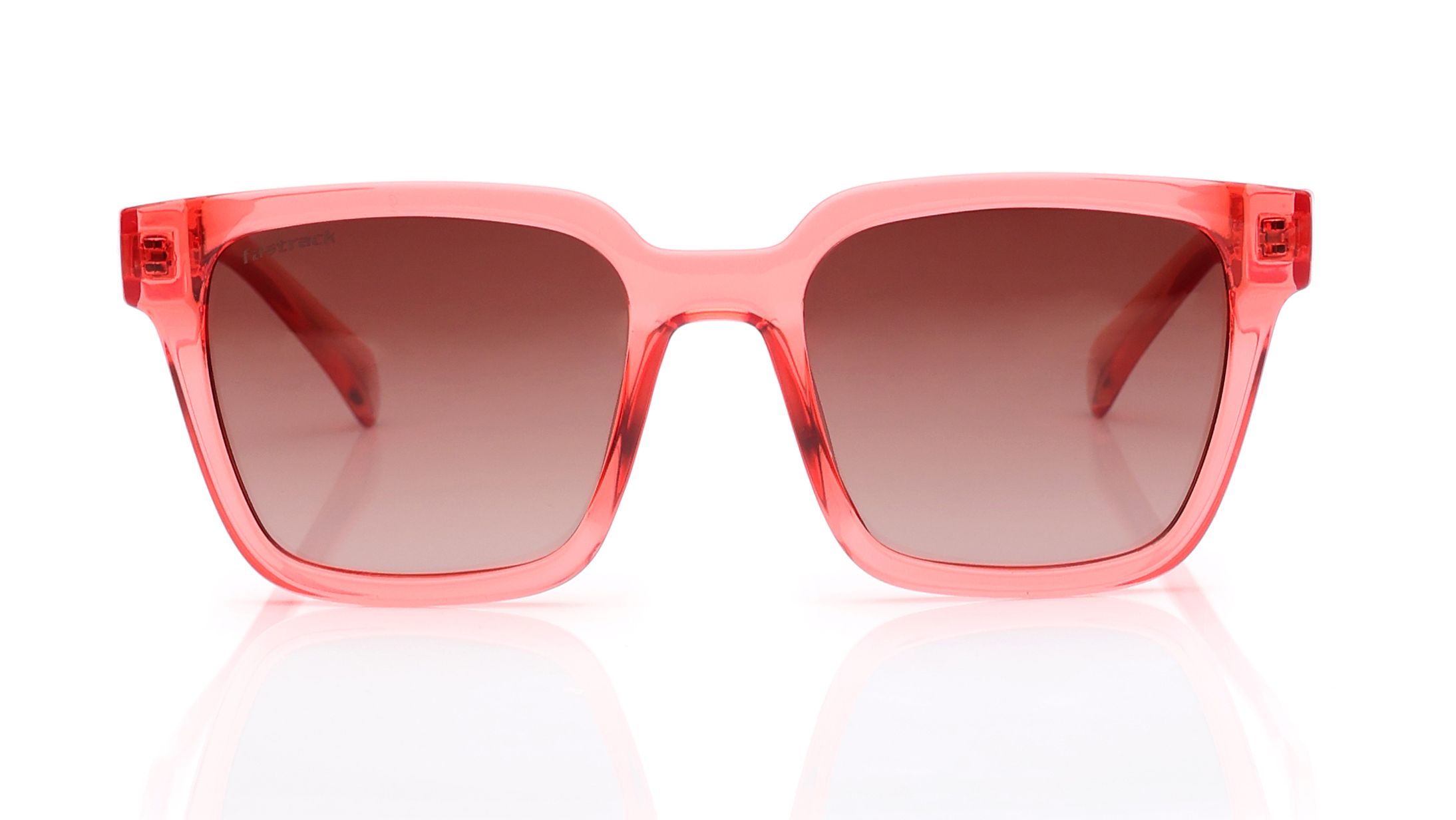 Image 1 of Brown Wayfarer Sunglasses for Men and Women from Fastrack Available at Titan Eye+