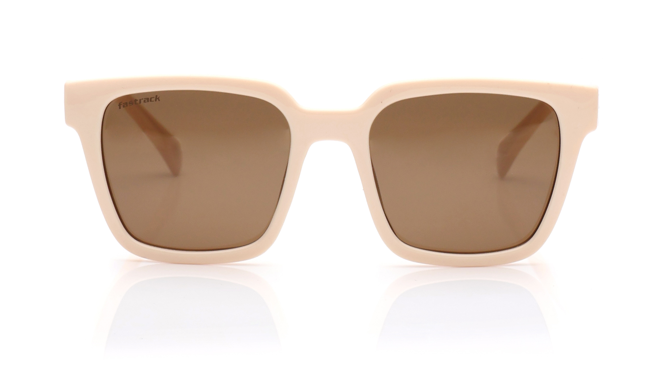 Image 1 of Brown Square Polarized Sunglasses for Men and Women from Fastrack Available at Titan Eye+