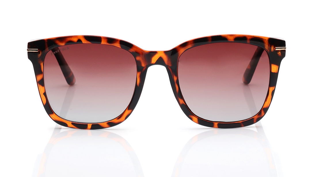 Image 1 of Brown Wayfarer Sunglasses for Men and Women from Fastrack Available at Titan Eye+