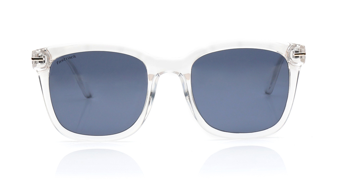 Image 1 of Blue Square Polarized Sunglasses for Men and Women from Fastrack Available at Titan Eye+