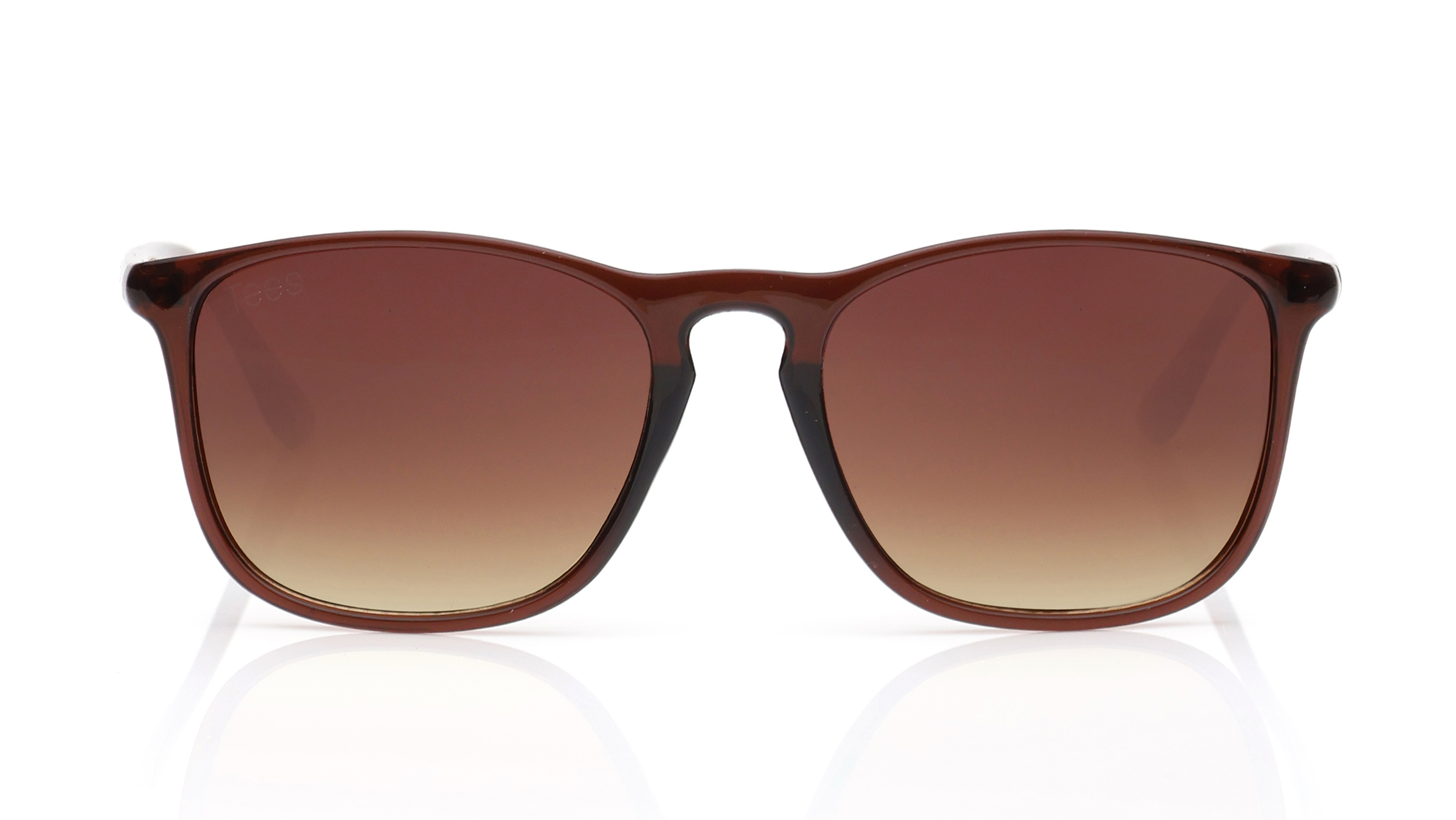 Image 1 of Brown Wayfarer Sunglasses for Men and Women from Tees By Fastrack Available at Titan Eye+