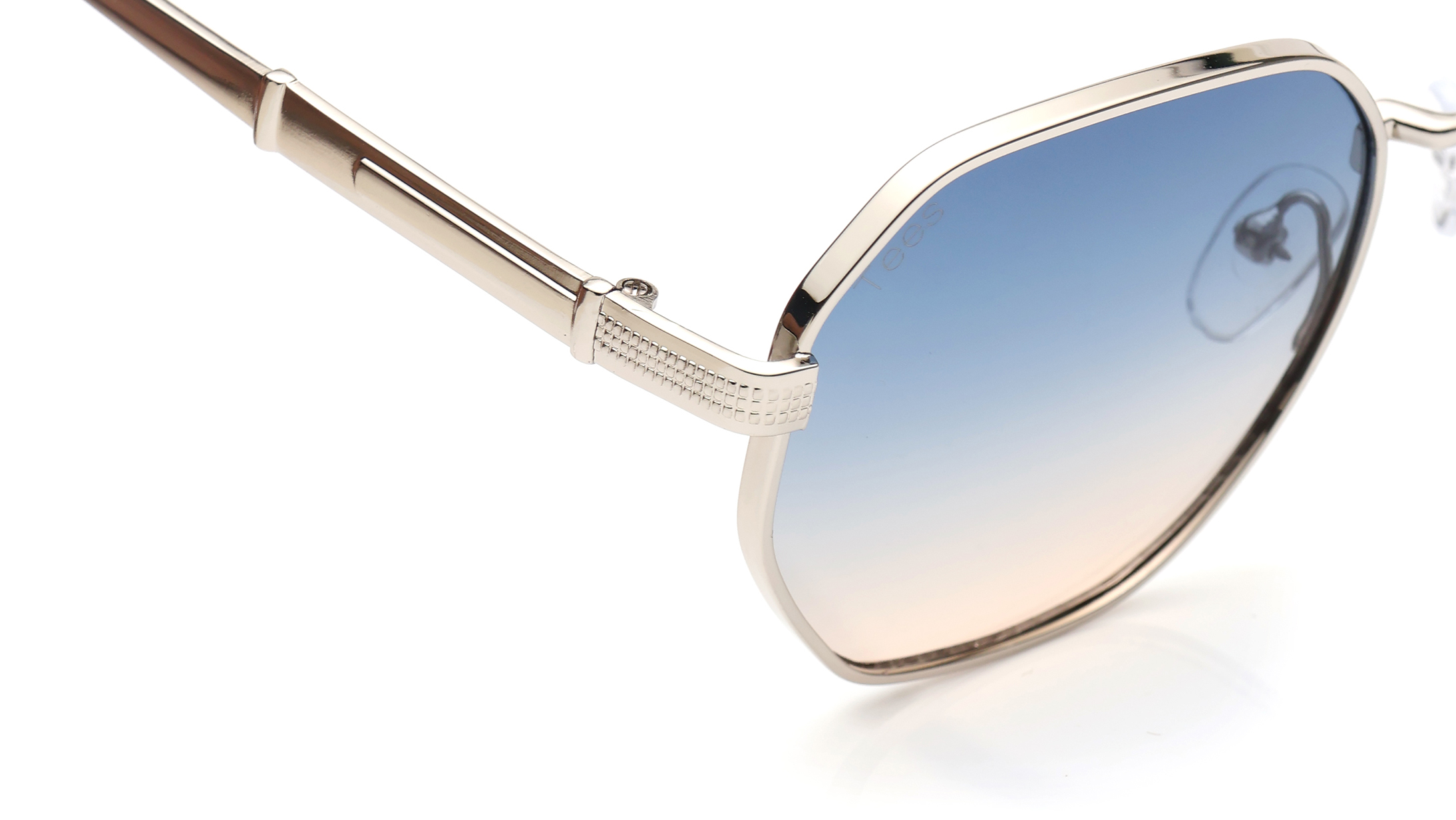 Image 4 of Blue and Pink Geometric Sunglasses for Men and Women from Tees By Fastrack Available at Titan Eye+