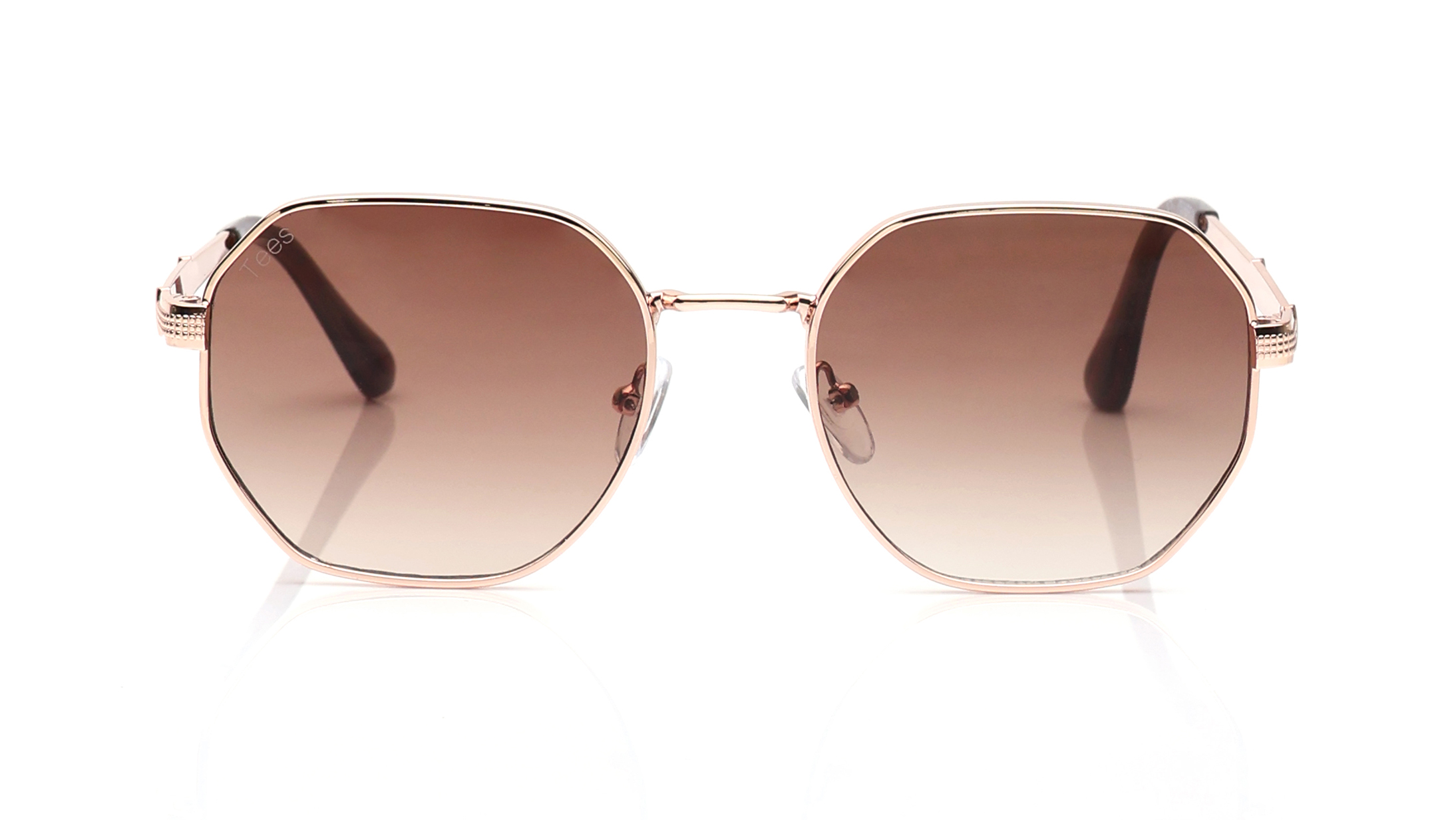 Image 1 of Brown Geometric Sunglasses for Men and Women from Tees By Fastrack Available at Titan Eye+