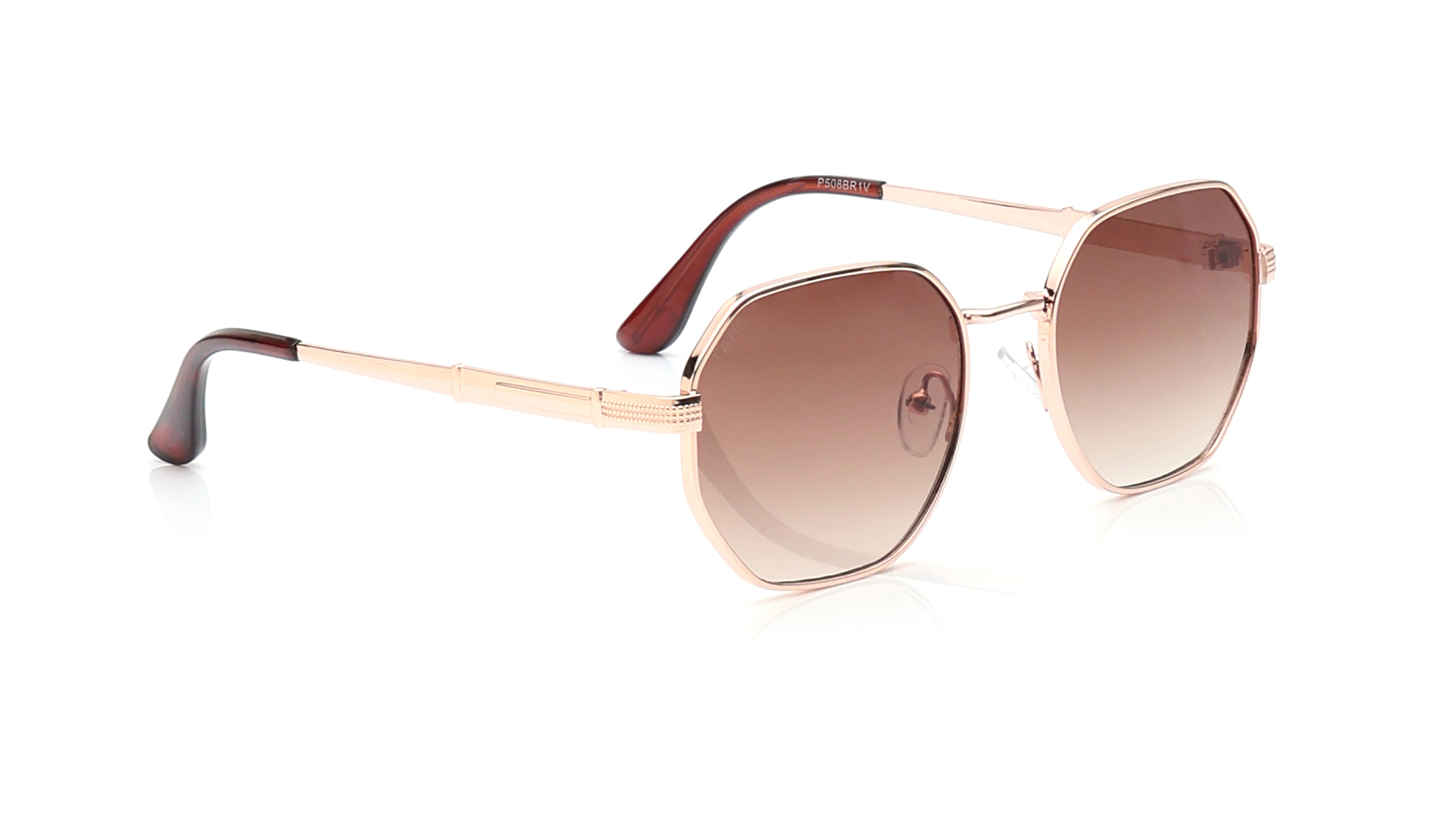 Brown Geometric Sunglasses for Men and Women