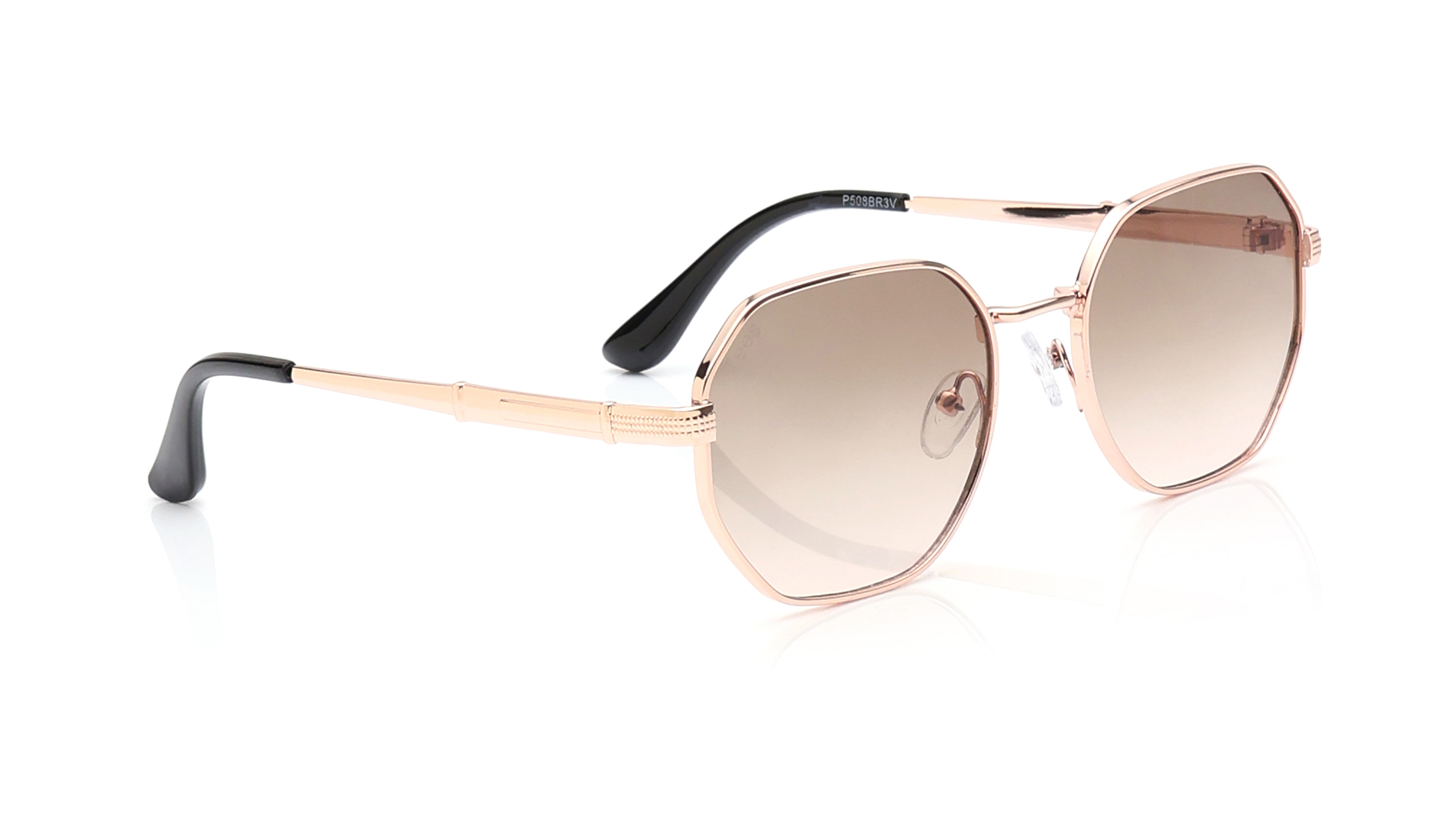 Brown and Pink Geometric Sunglasses for Men and Women