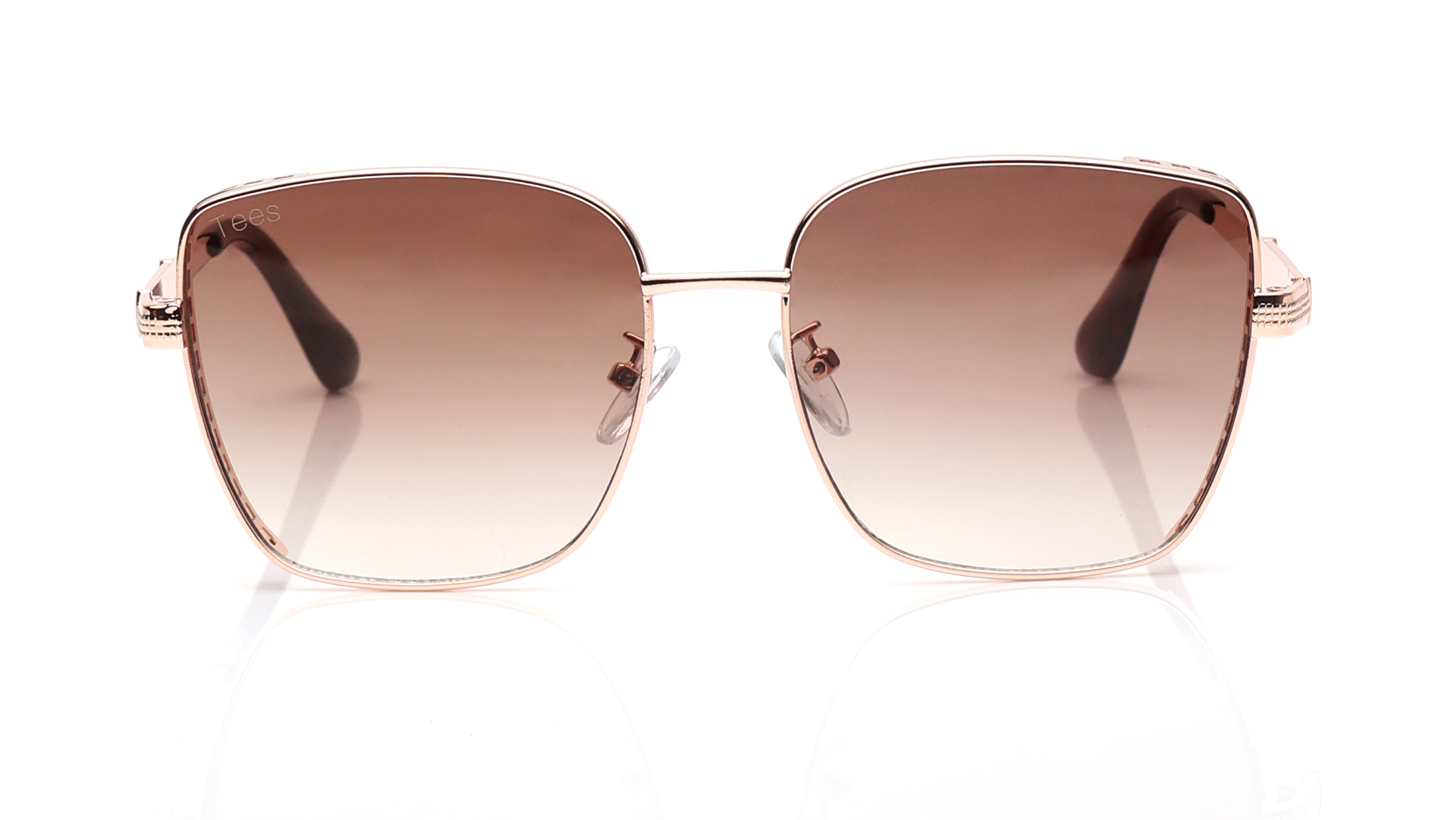 Image 1 of Brown Geometric Sunglasses for Men and Women from Tees By Fastrack Available at Titan Eye+