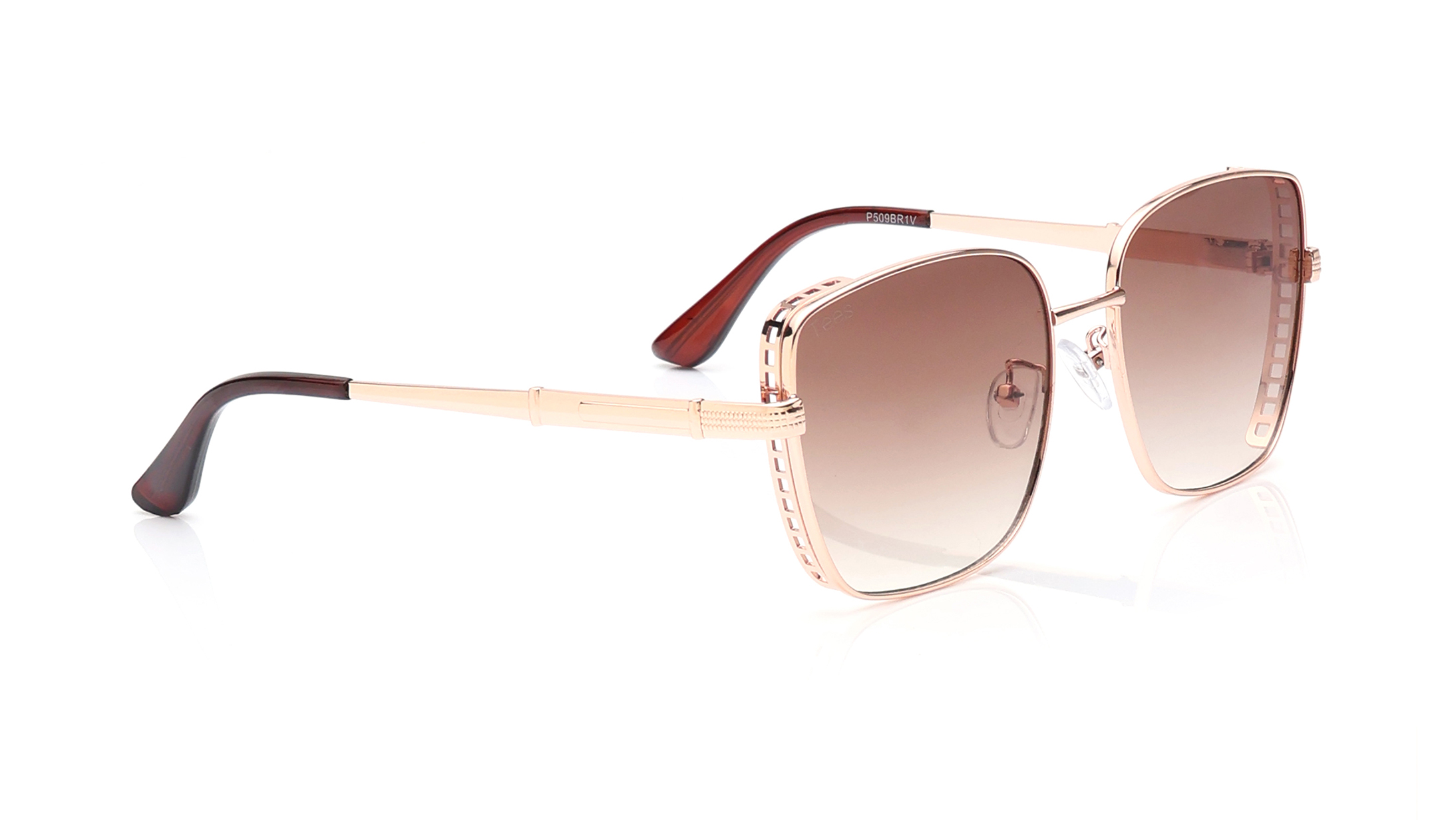 Brown Geometric Sunglasses for Men and Women