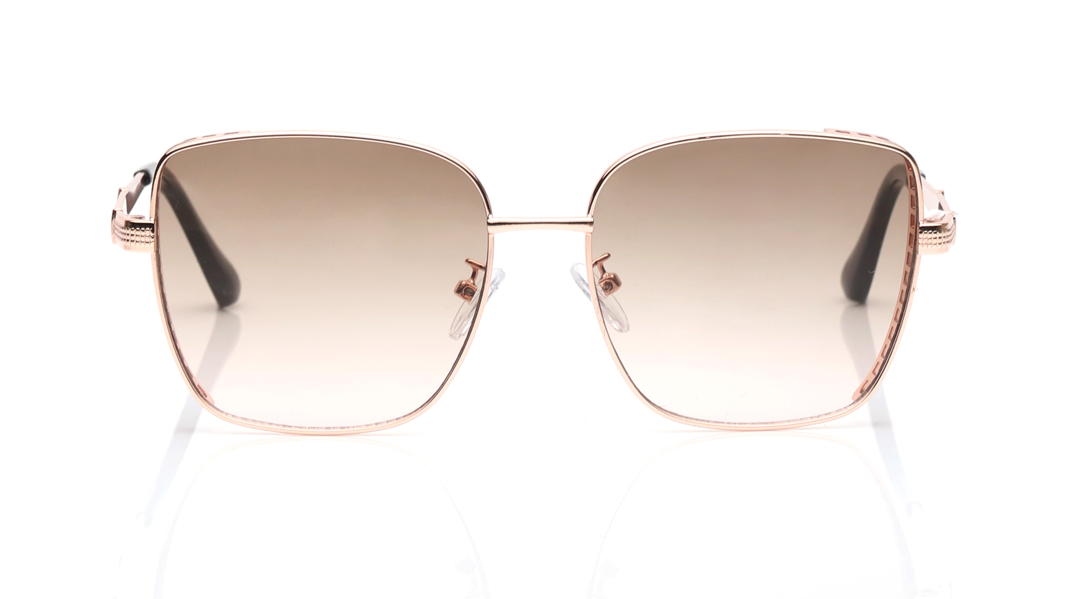 Image 1 of Brown and Pink Geometric Sunglasses for Men and Women from Tees By Fastrack Available at Titan Eye+