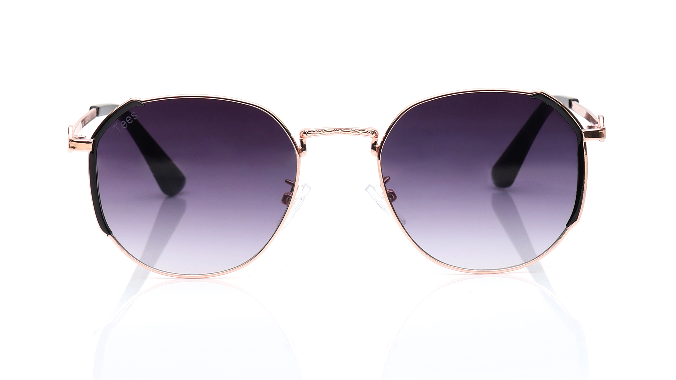Image 1 of Grey Geometric Sunglasses for Women from Tees By Fastrack Available at Titan Eye+