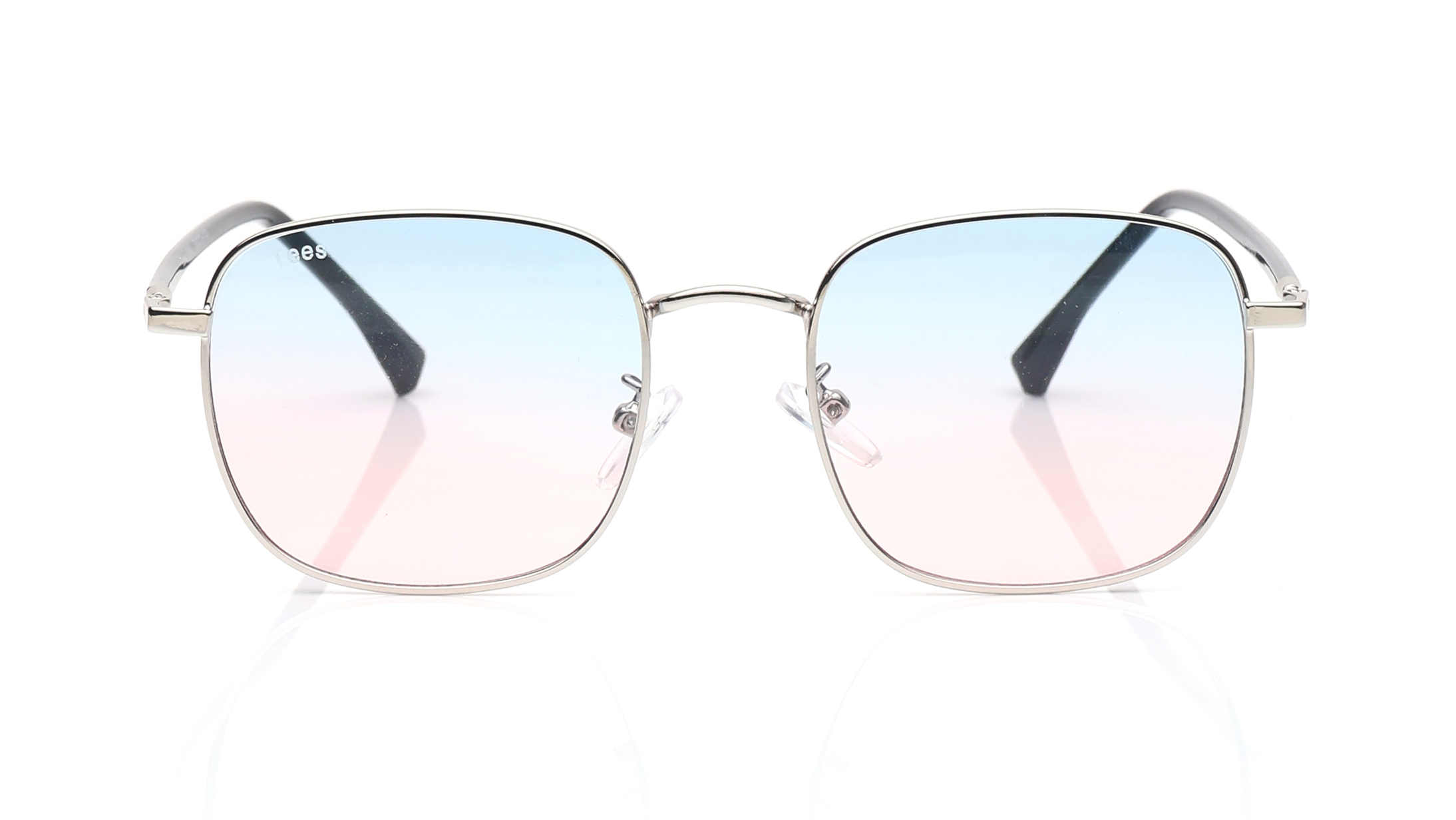 Image 1 of Blue and Pink Geometric Sunglasses for Men and Women from Tees By Fastrack Available at Titan Eye+