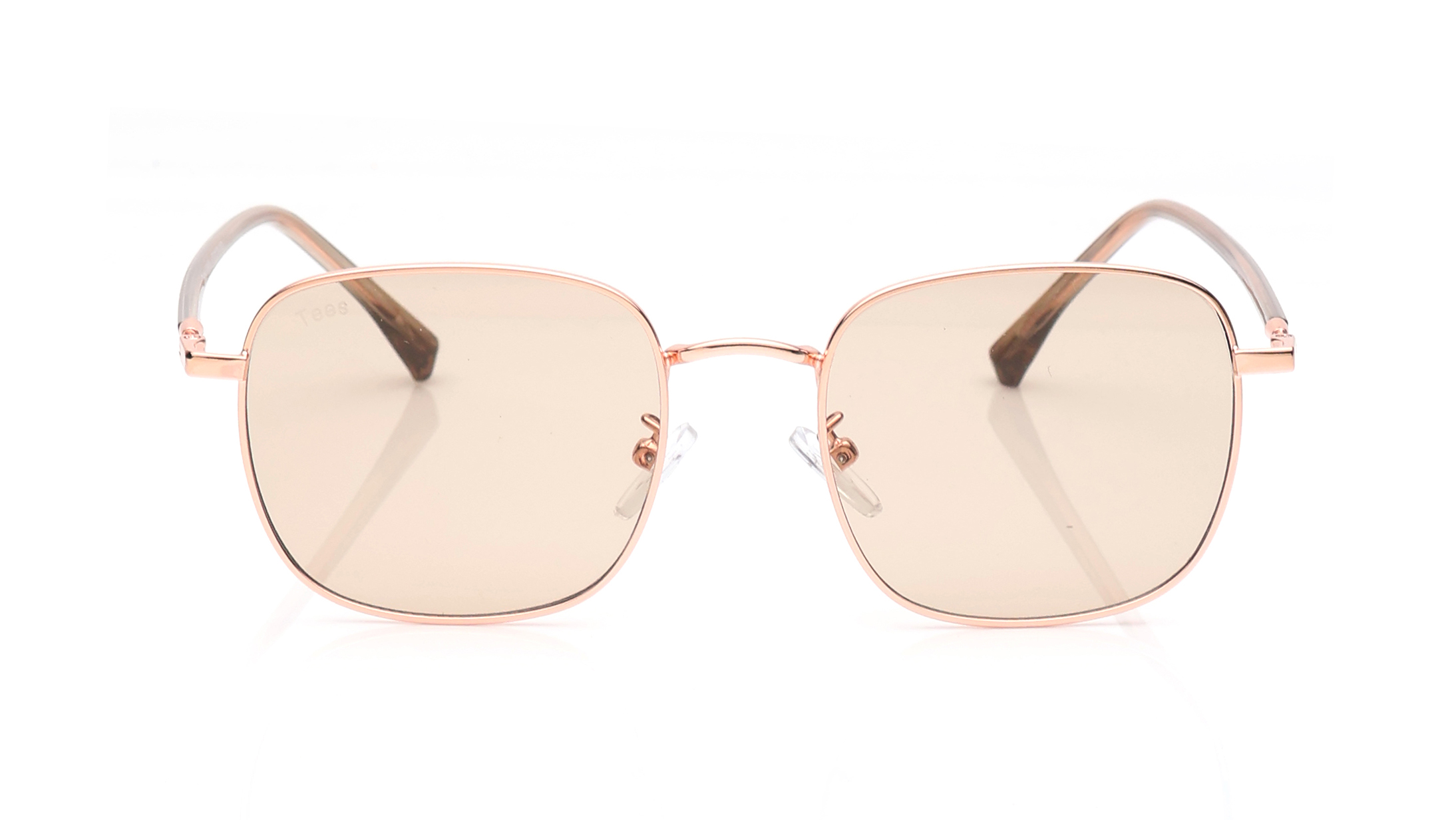 Image 1 of Brown Geometric Sunglasses for Men and Women from Tees By Fastrack Available at Titan Eye+