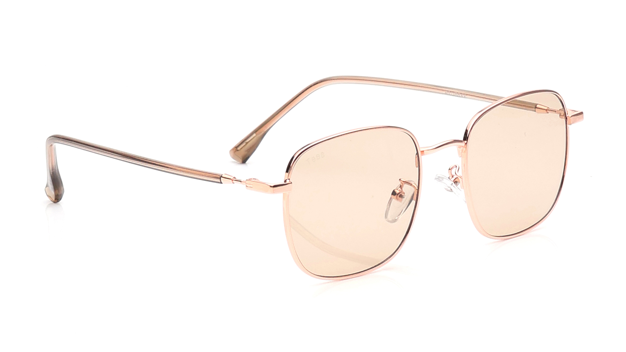 Brown Geometric Sunglasses for Men and Women