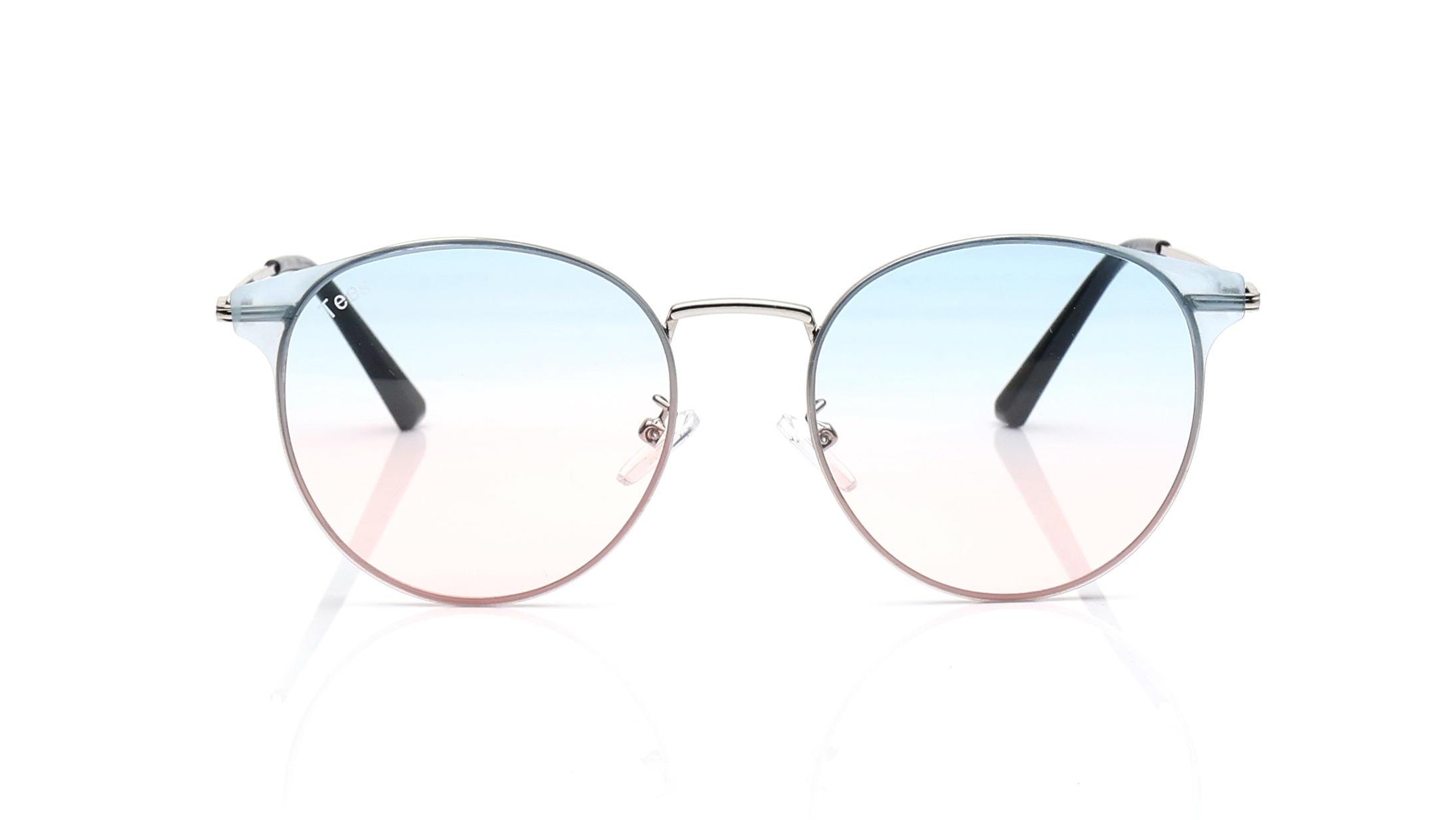 Image 1 of Blue and Pink Round Sunglasses for Men and Women from Tees By Fastrack Available at Titan Eye+