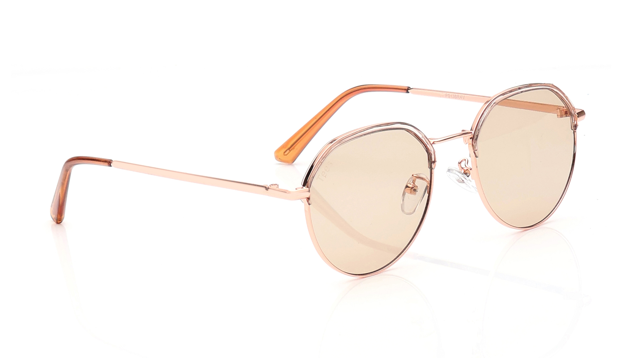 Brown Geometric Sunglasses for Men and Women