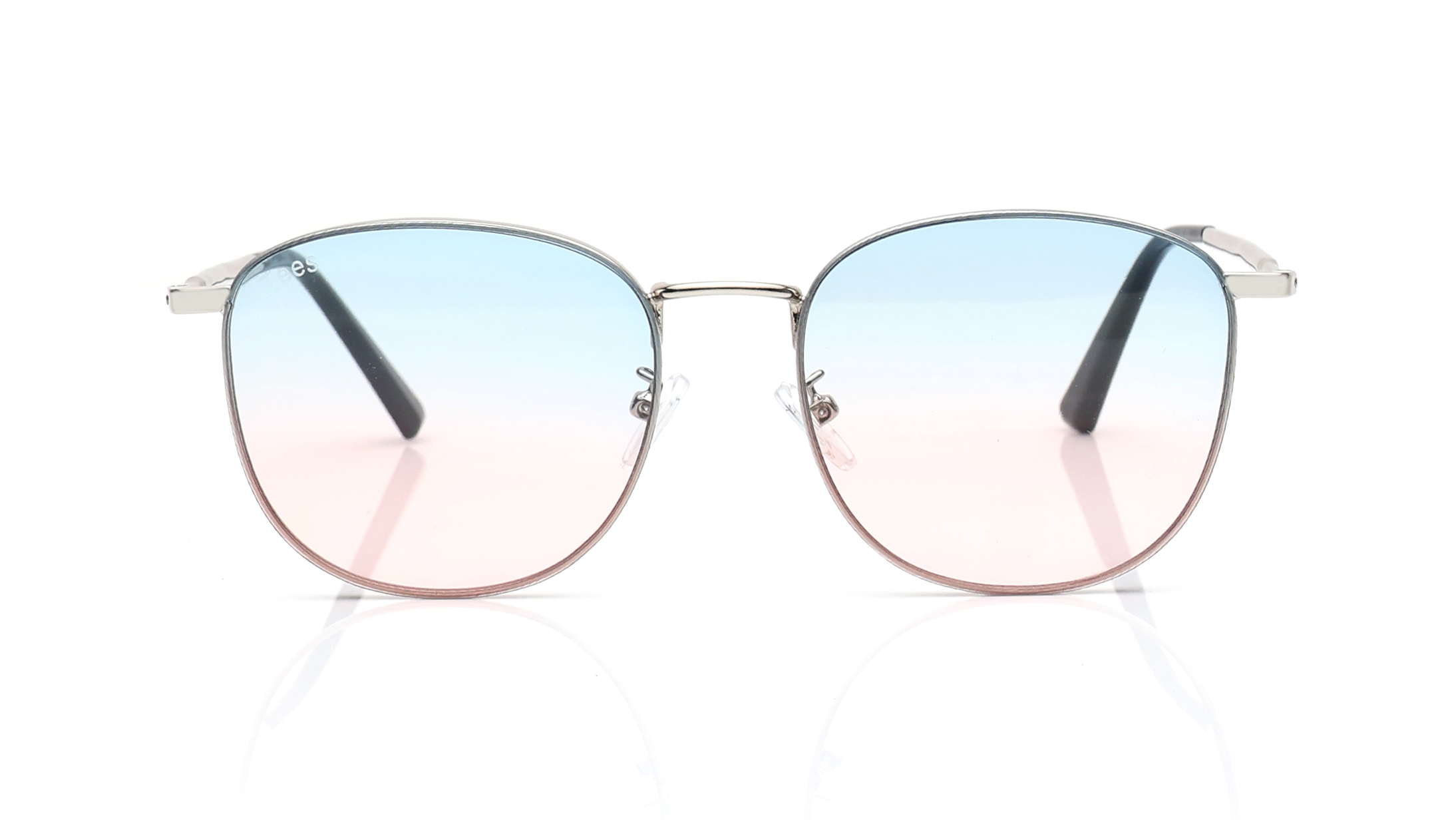Image 1 of Blue and Pink Geometric Sunglasses for Men and Women from Tees By Fastrack Available at Titan Eye+