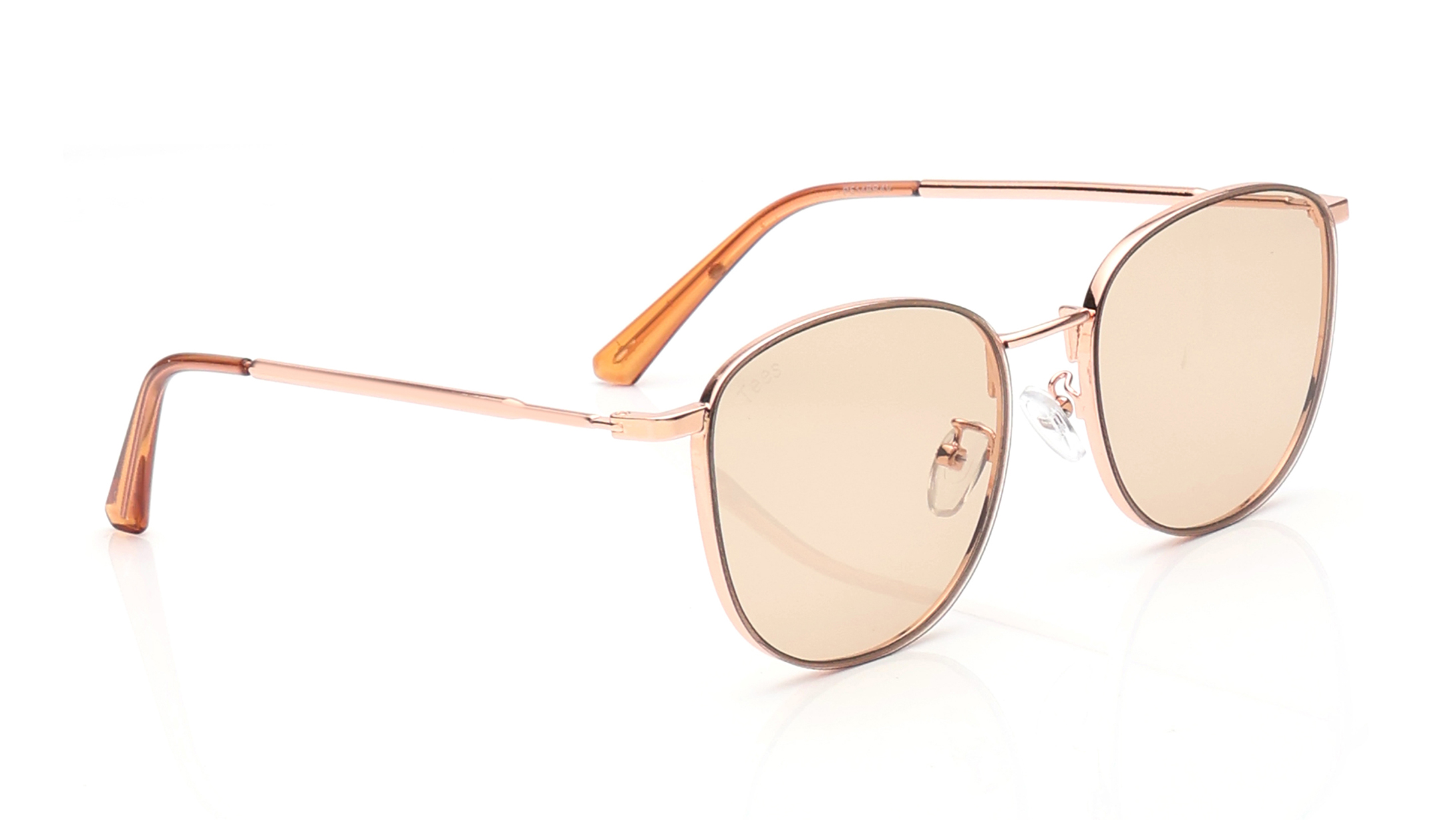 Brown Geometric Sunglasses for Men and Women