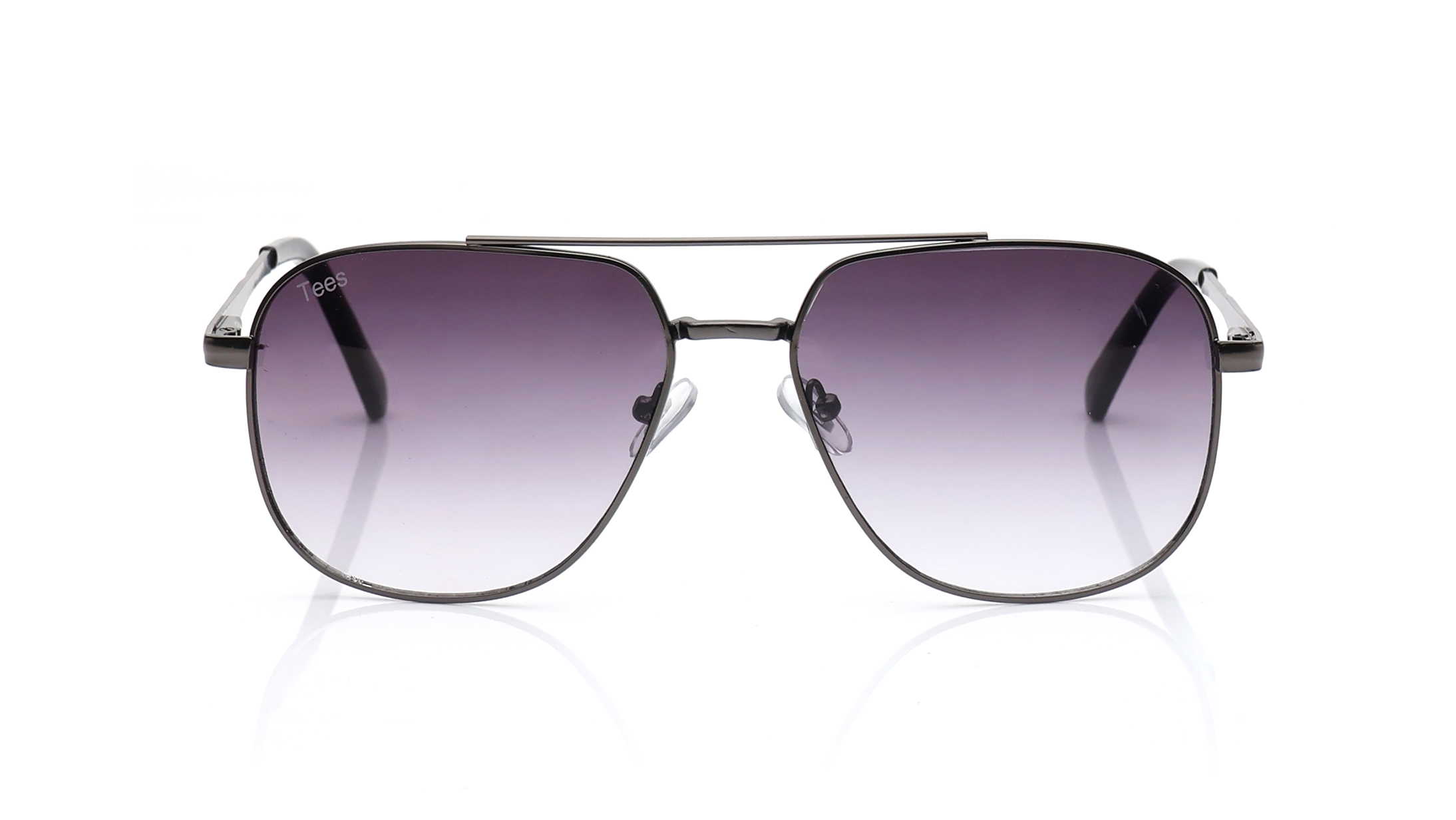Image 1 of Grey Navigator Sunglasses for Men and Women from Tees By Fastrack Available at Titan Eye+