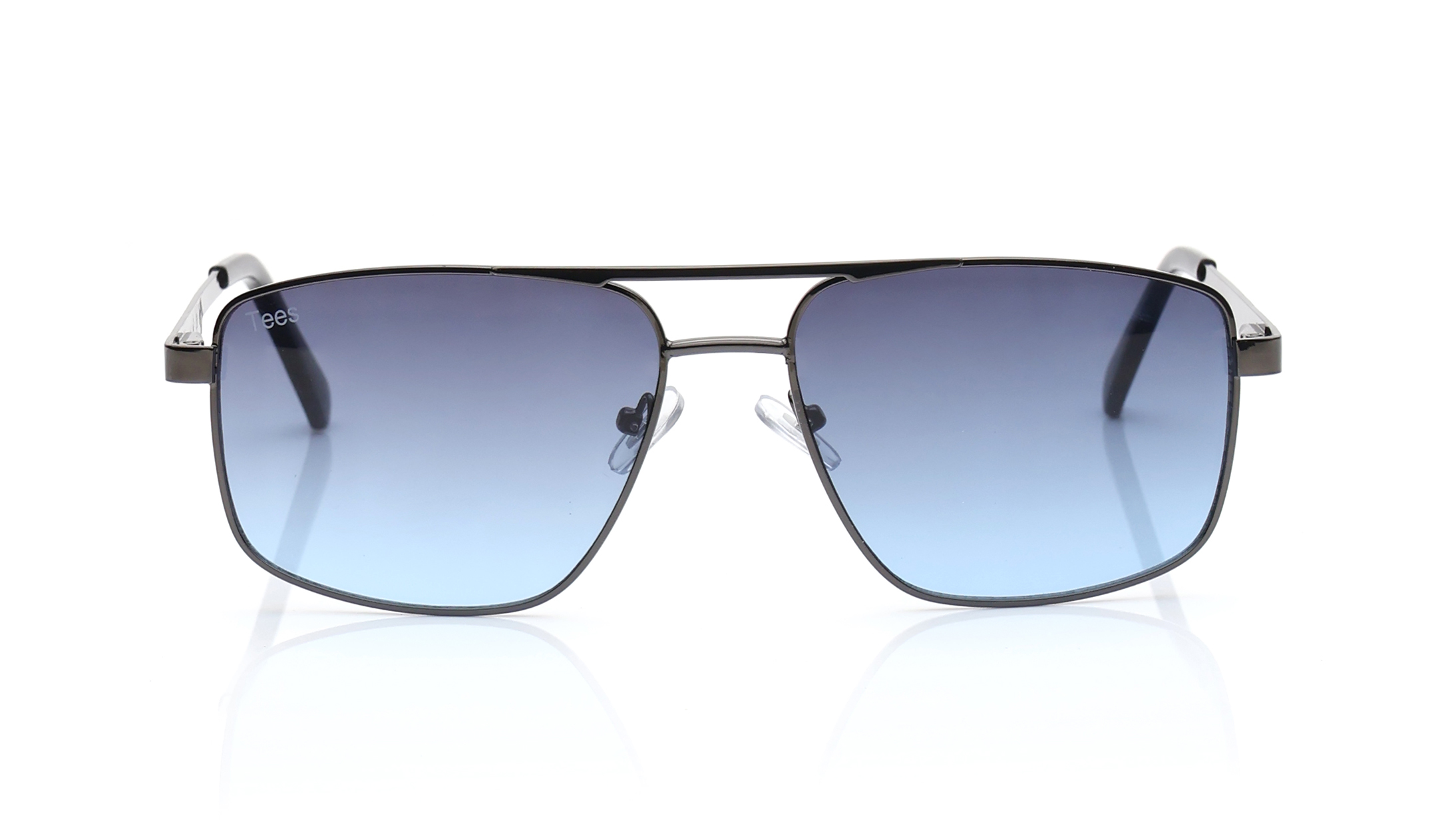 Image 1 of Grey and Blue Navigator Sunglasses for Men and Women from Tees By Fastrack Available at Titan Eye+