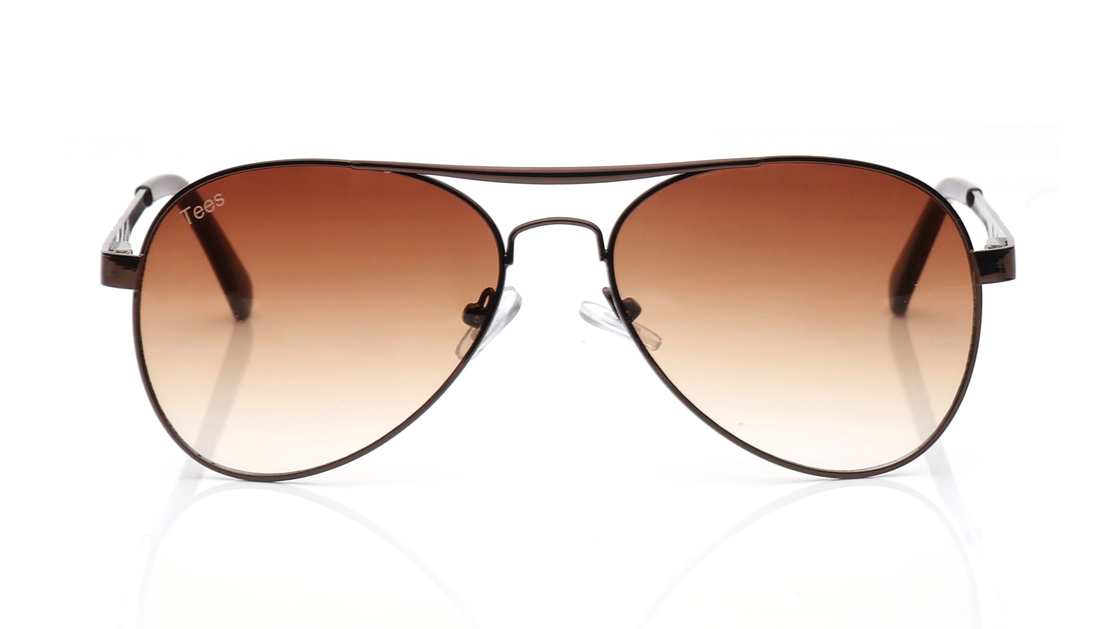 Image 1 of Brown Navigator Sunglasses for Men and Women from Tees By Fastrack Available at Titan Eye+