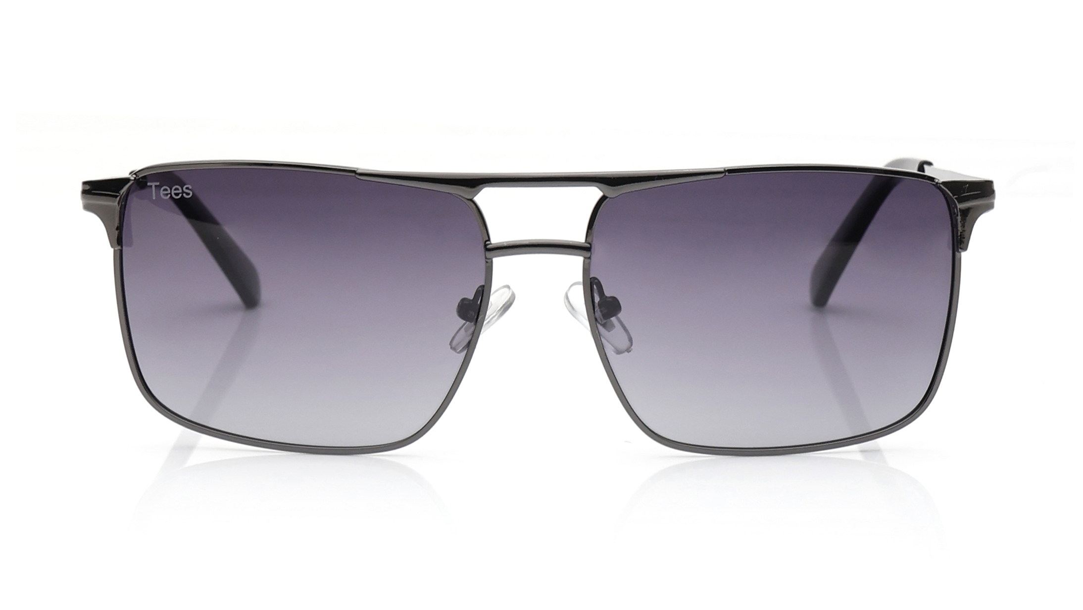Image 1 of Grey Navigator Sunglasses for Men and Women from Tees By Fastrack Available at Titan Eye+