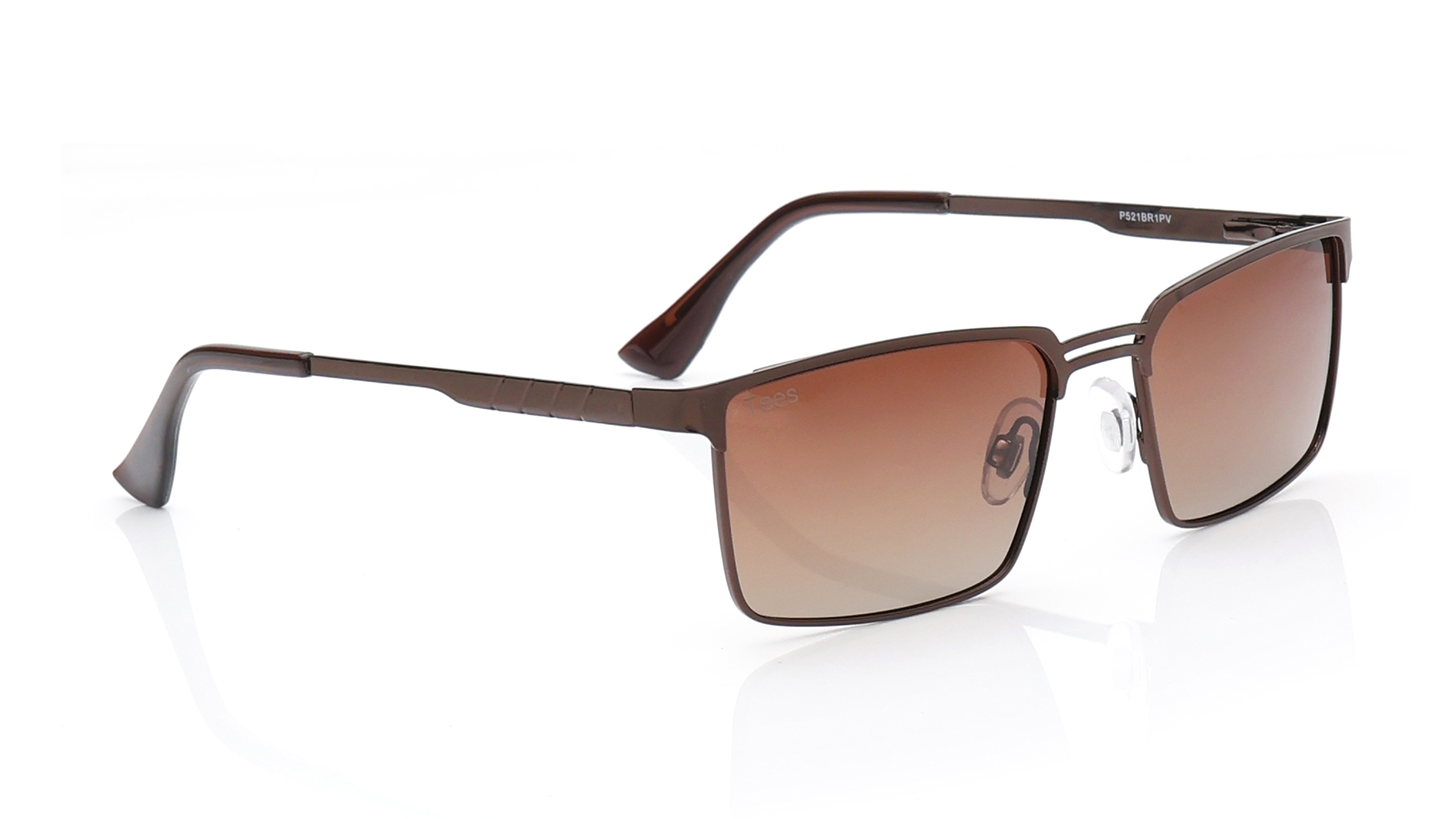 Brown Rectangle Polarized Sunglasses for Men and Women