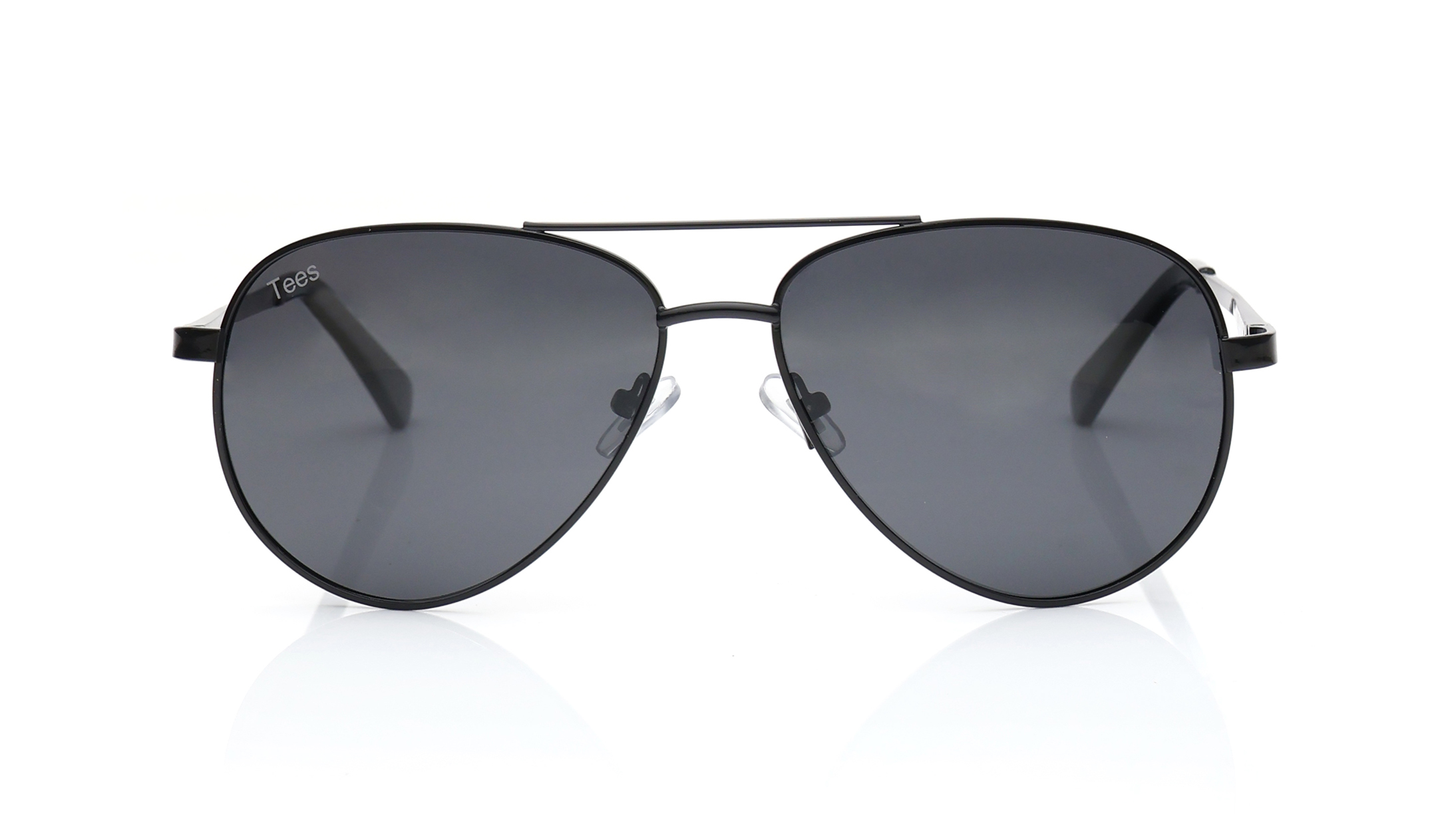 Image 1 of Black Aviator Polarized Sunglasses for Men and Women from Tees By Fastrack Available at Titan Eye+