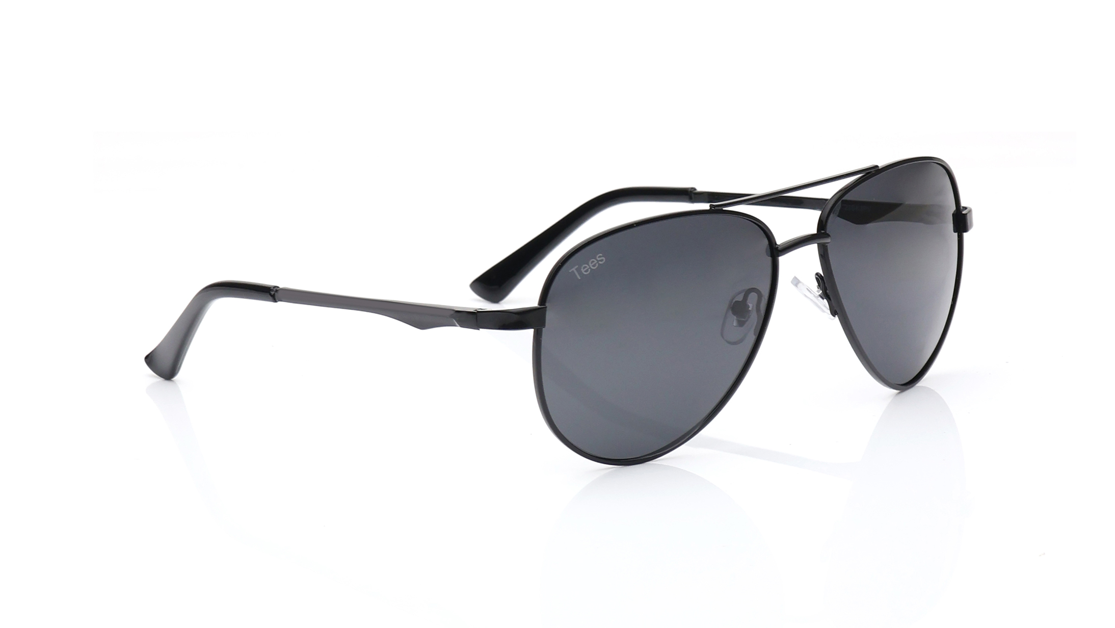 Black Aviator Polarized Sunglasses for Men and Women