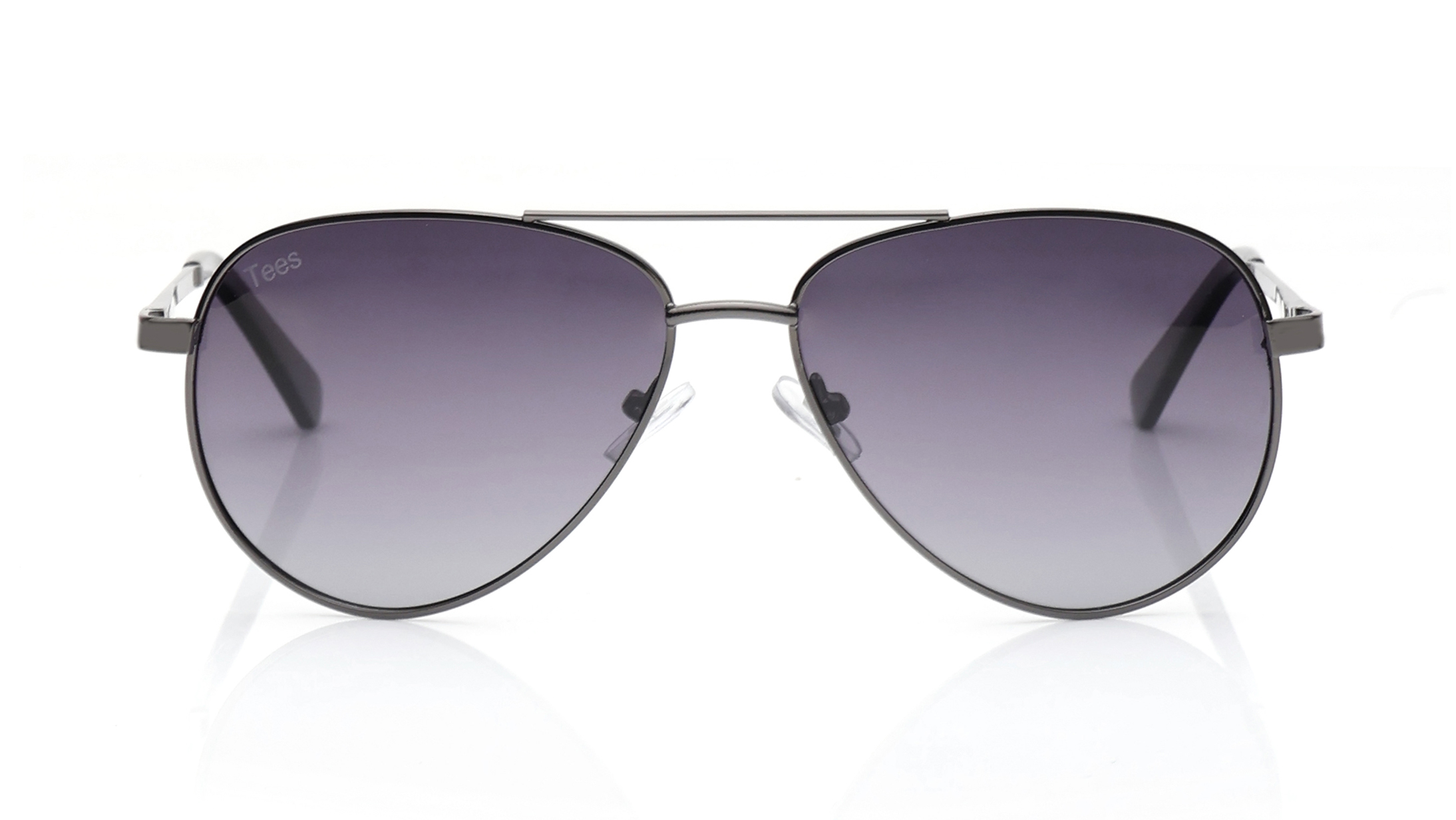 Image 1 of Grey Aviator Sunglasses for Men and Women from Tees By Fastrack Available at Titan Eye+