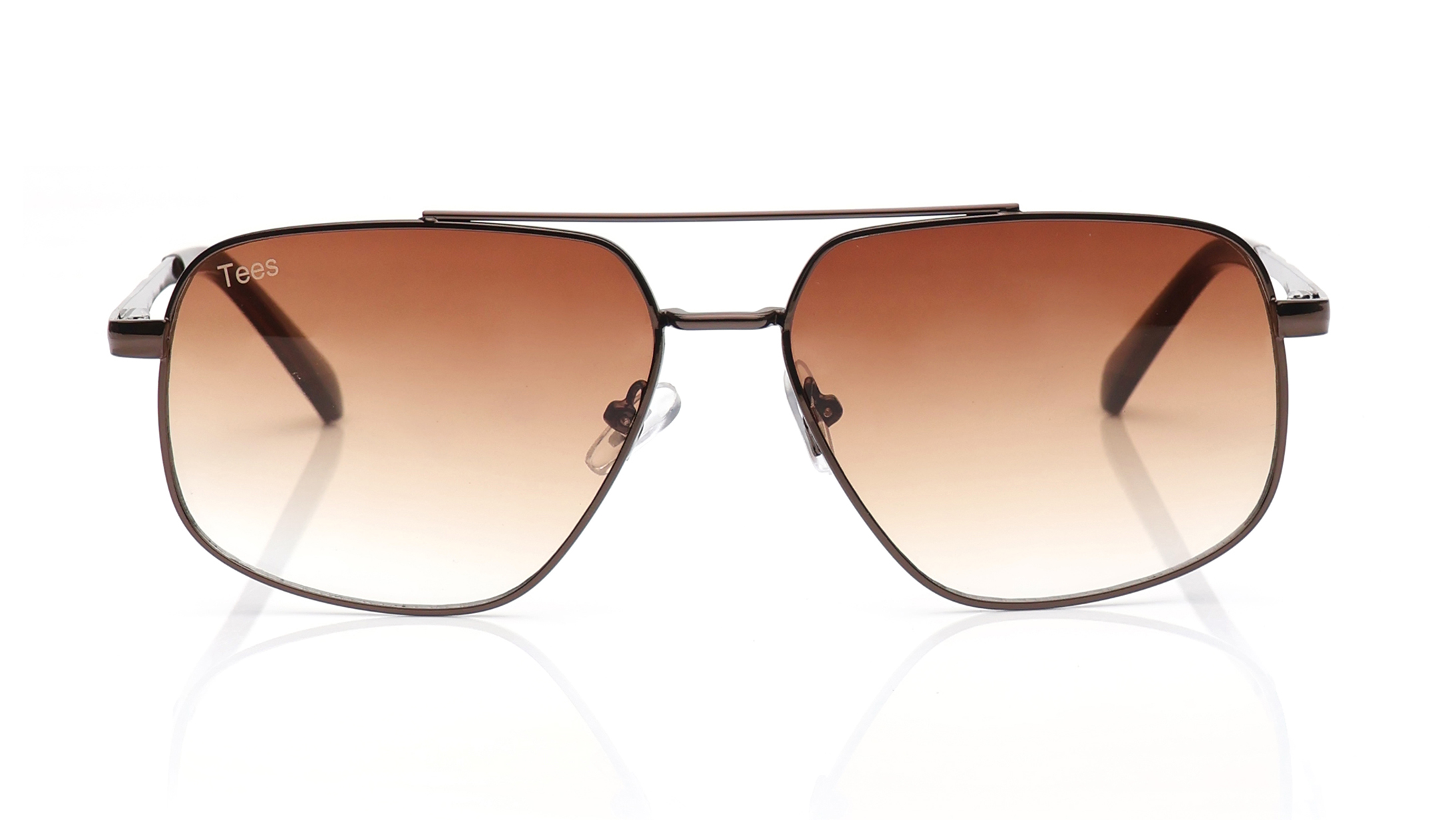 Image 1 of Brown Navigator Sunglasses for Men and Women from Tees By Fastrack Available at Titan Eye+