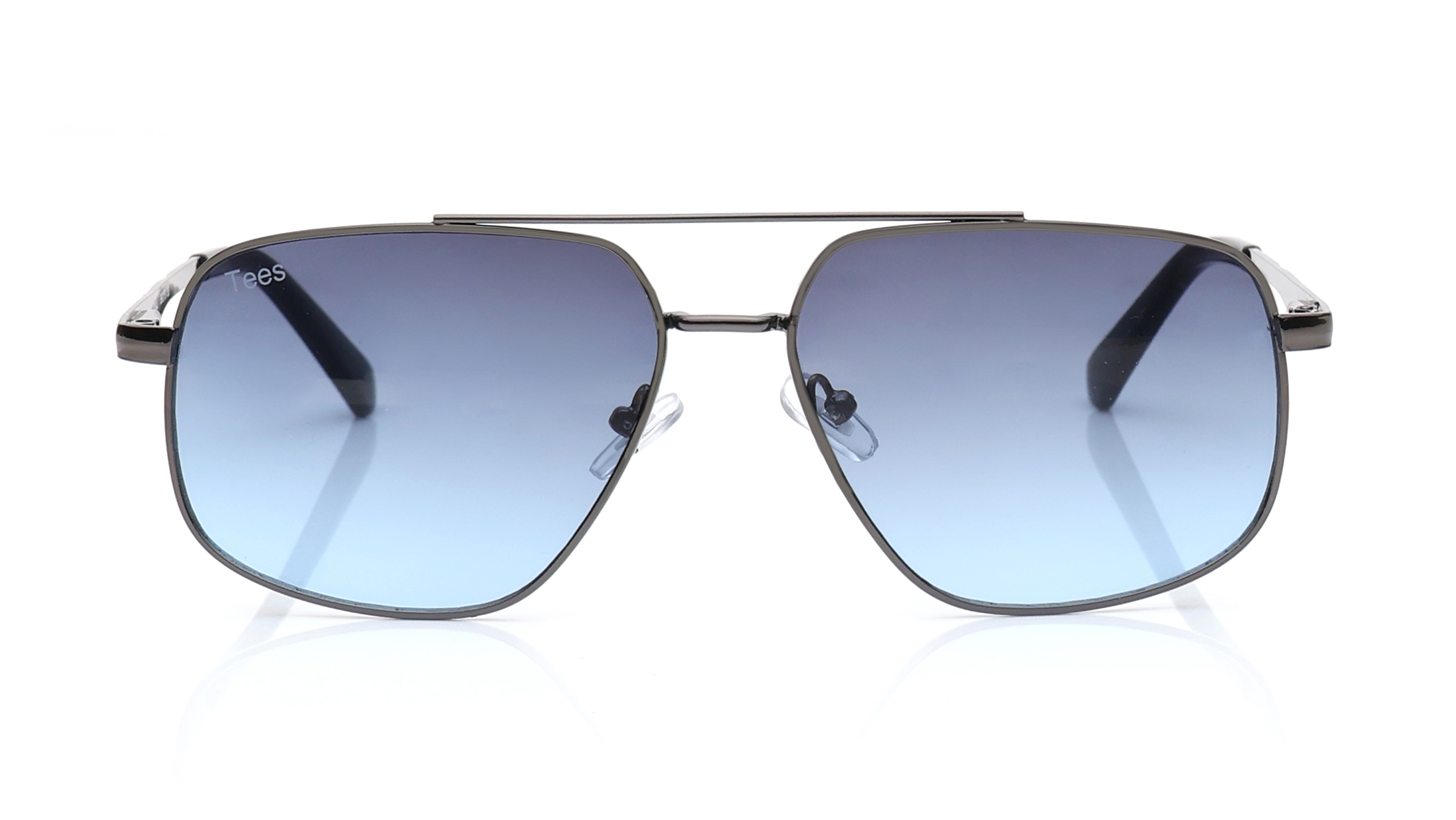 Image 1 of Grey and Blue Navigator Sunglasses for Men and Women from Tees By Fastrack Available at Titan Eye+
