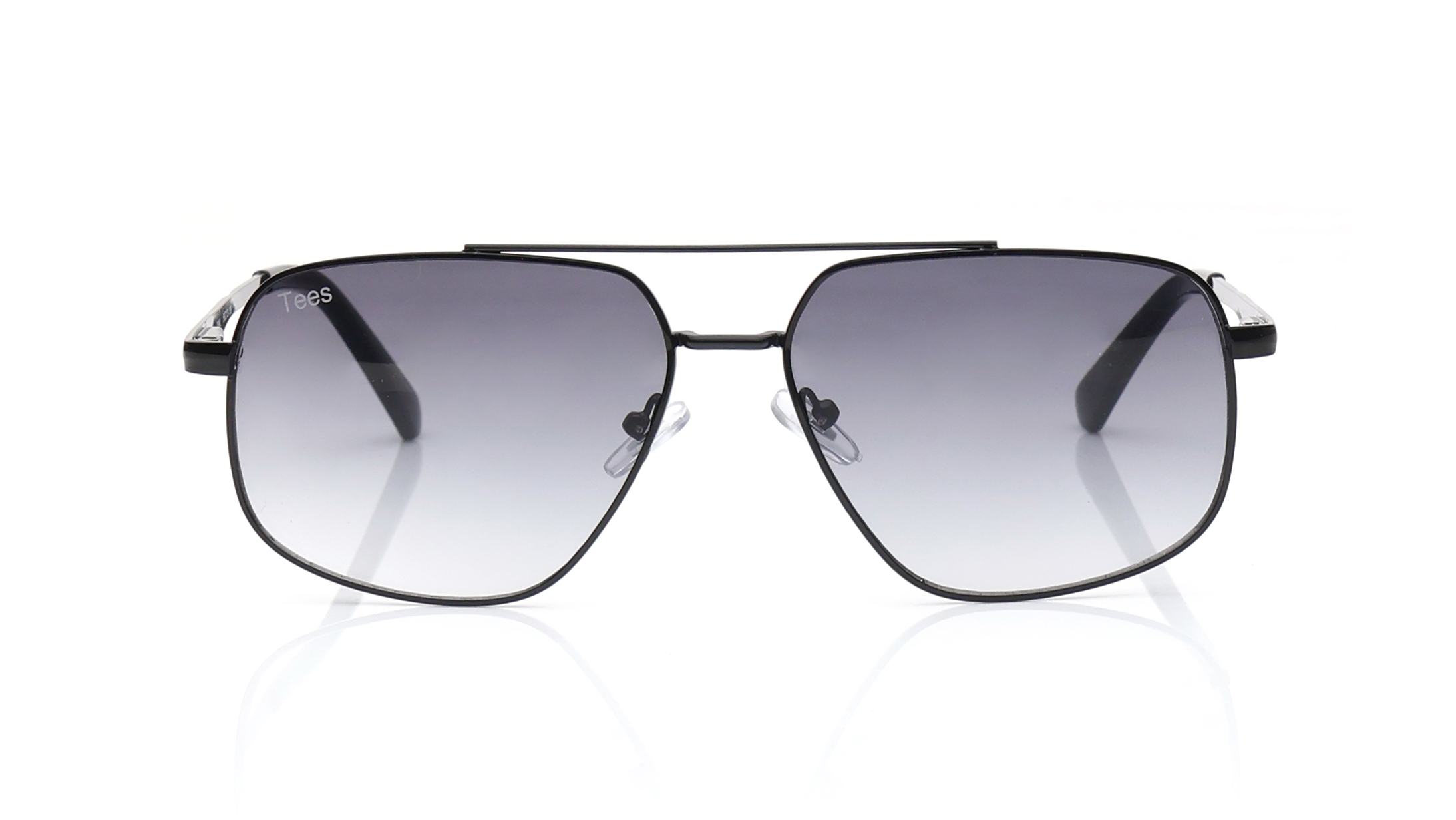 Image 1 of Grey Navigator Sunglasses for Men and Women from Tees By Fastrack Available at Titan Eye+