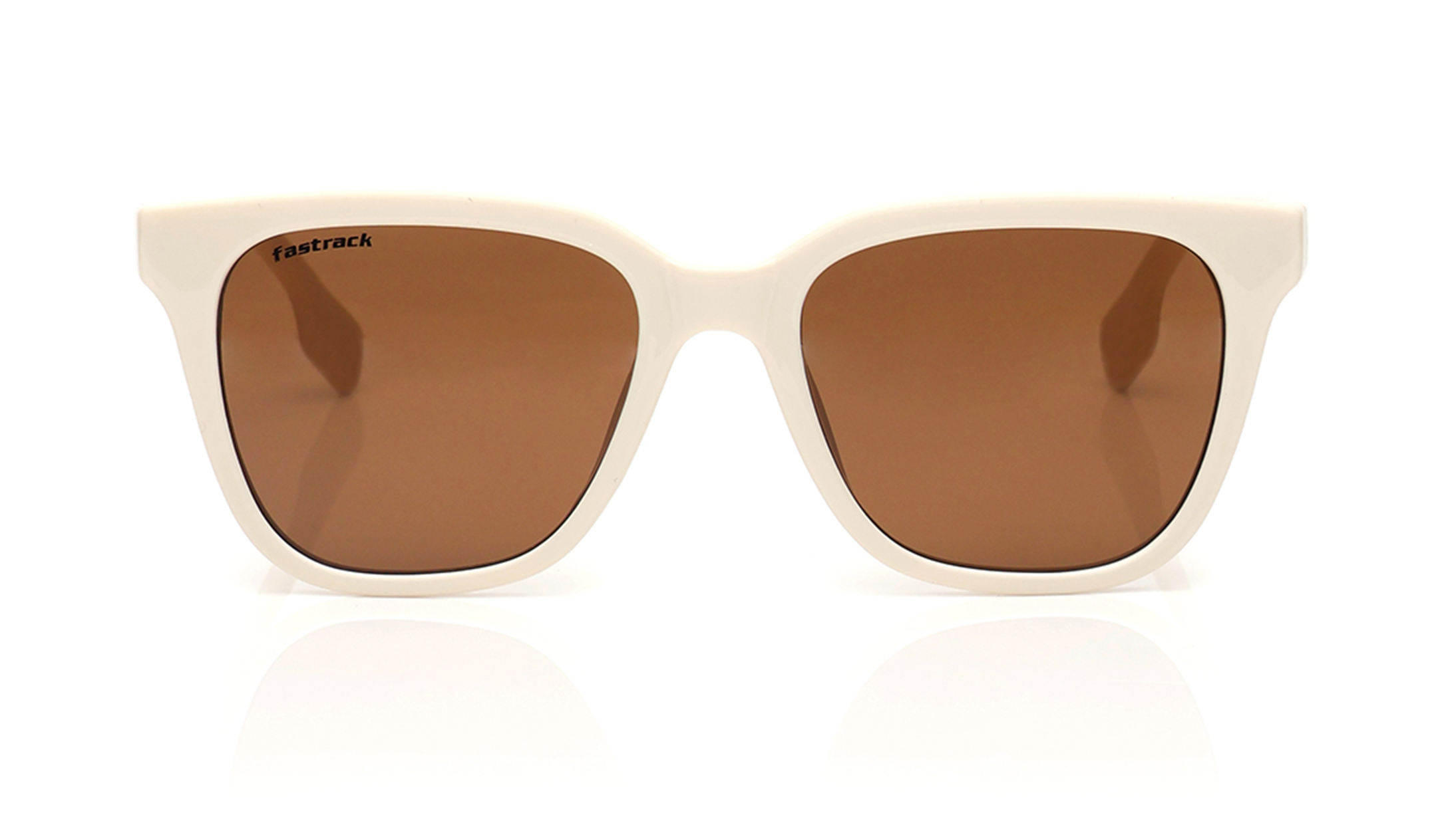 Image 1 of Brown Wayfarer Sunglasses for Women from Fastrack Available at Titan Eye+