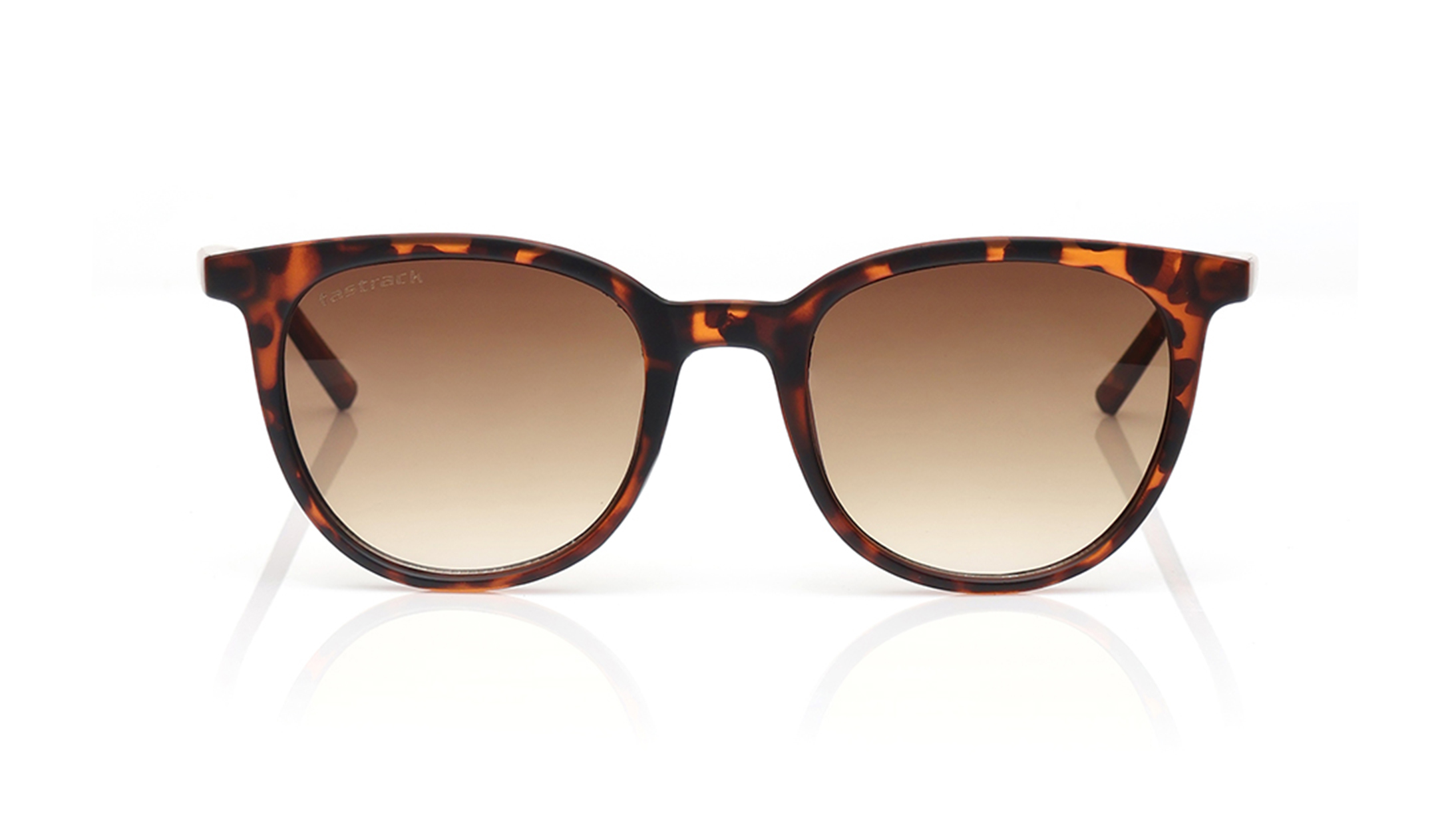 Image 1 of Brown Wayfarer Sunglasses for Men and Women from Fastrack Available at Titan Eye+