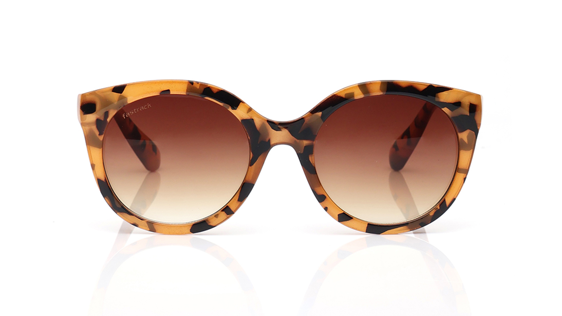 Image 1 of Brown CatEye Sunglasses for Women from Fastrack Available at Titan Eye+