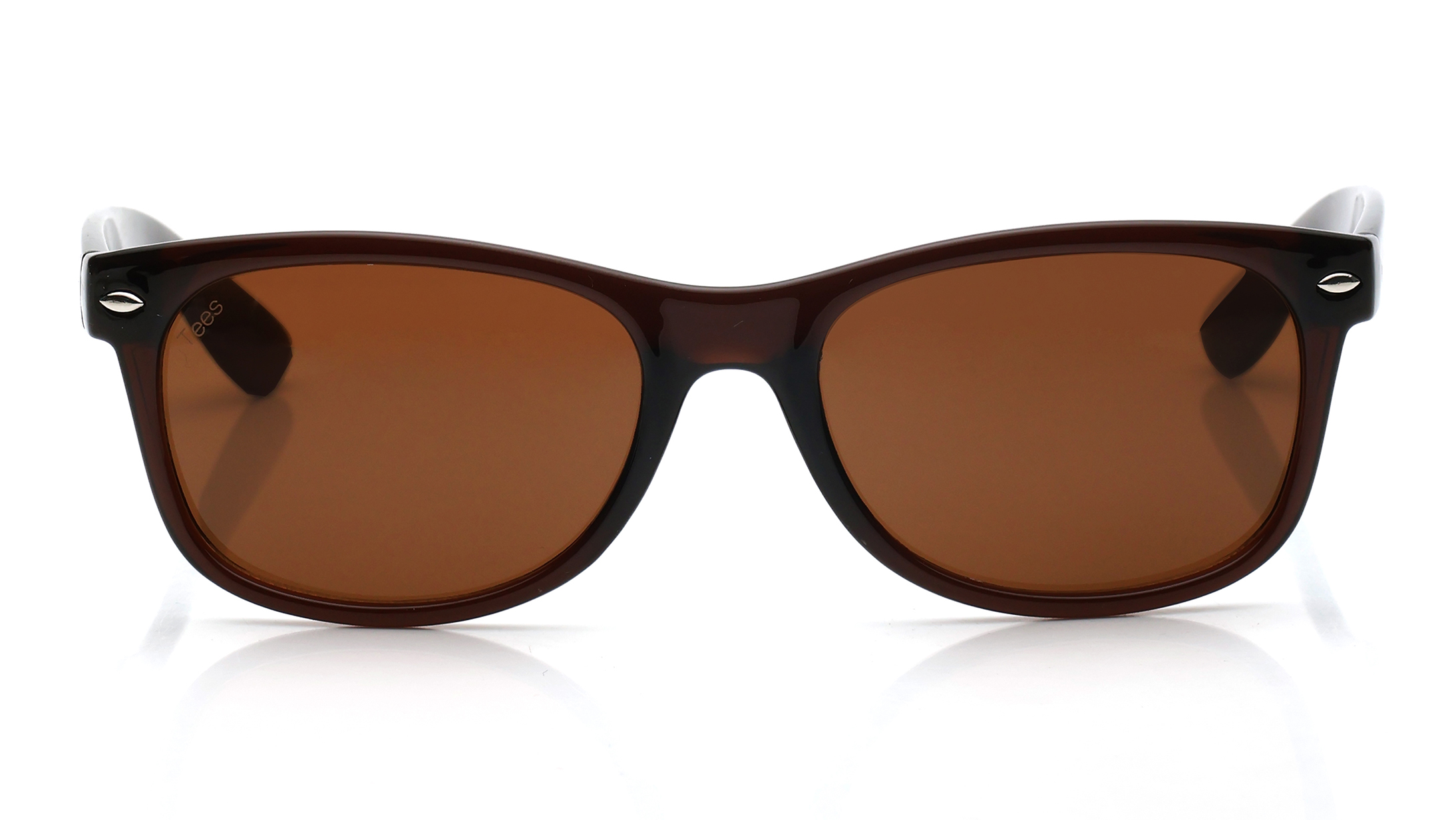 Image 1 of Brown Wayfarer Sunglasses for Men and Women from Tees By Fastrack Available at Titan Eye+