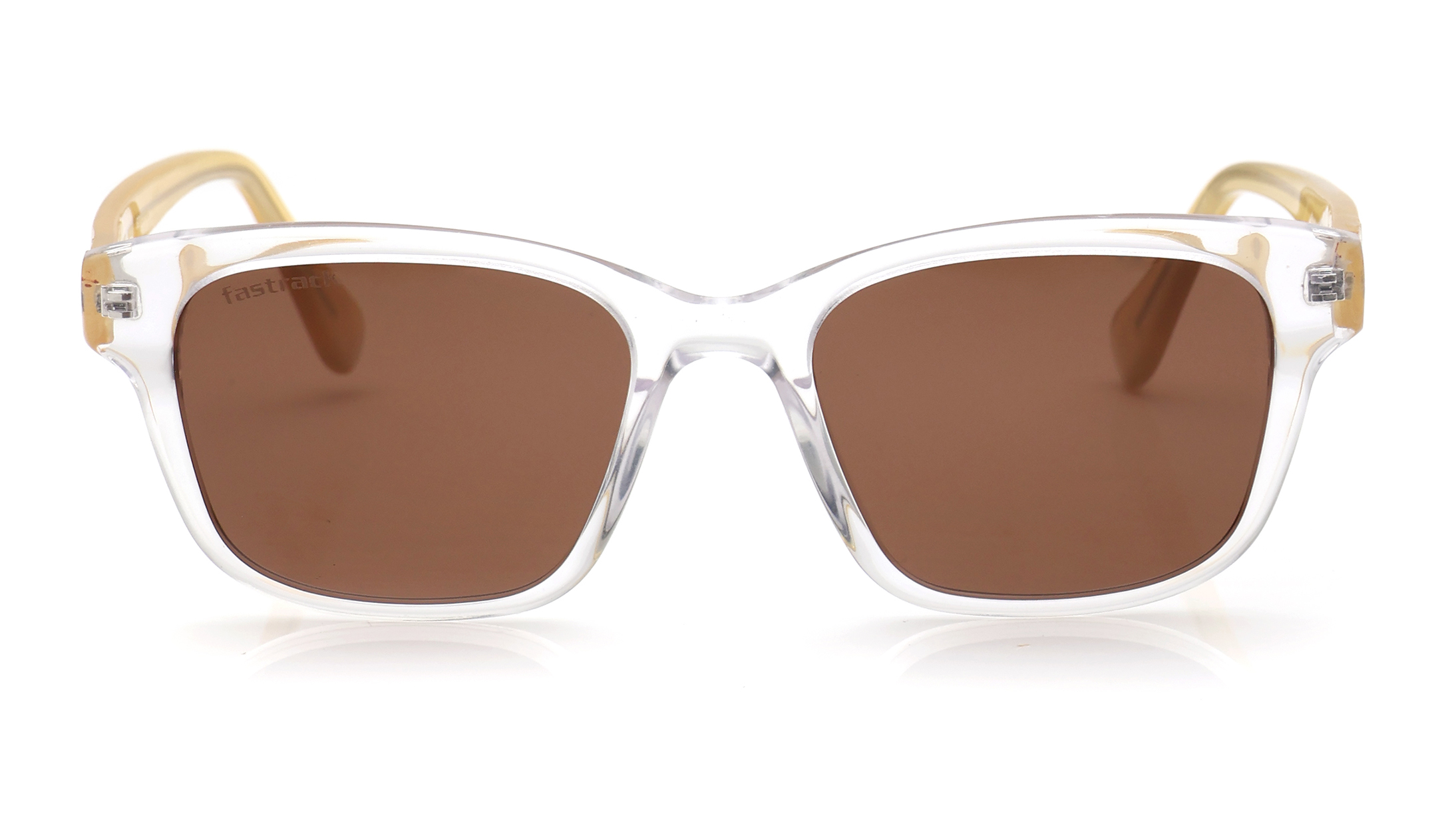 Image 1 of Brown Wayfarer Polarized Sunglasses for Men and Women from Fastrack Available at Titan Eye+